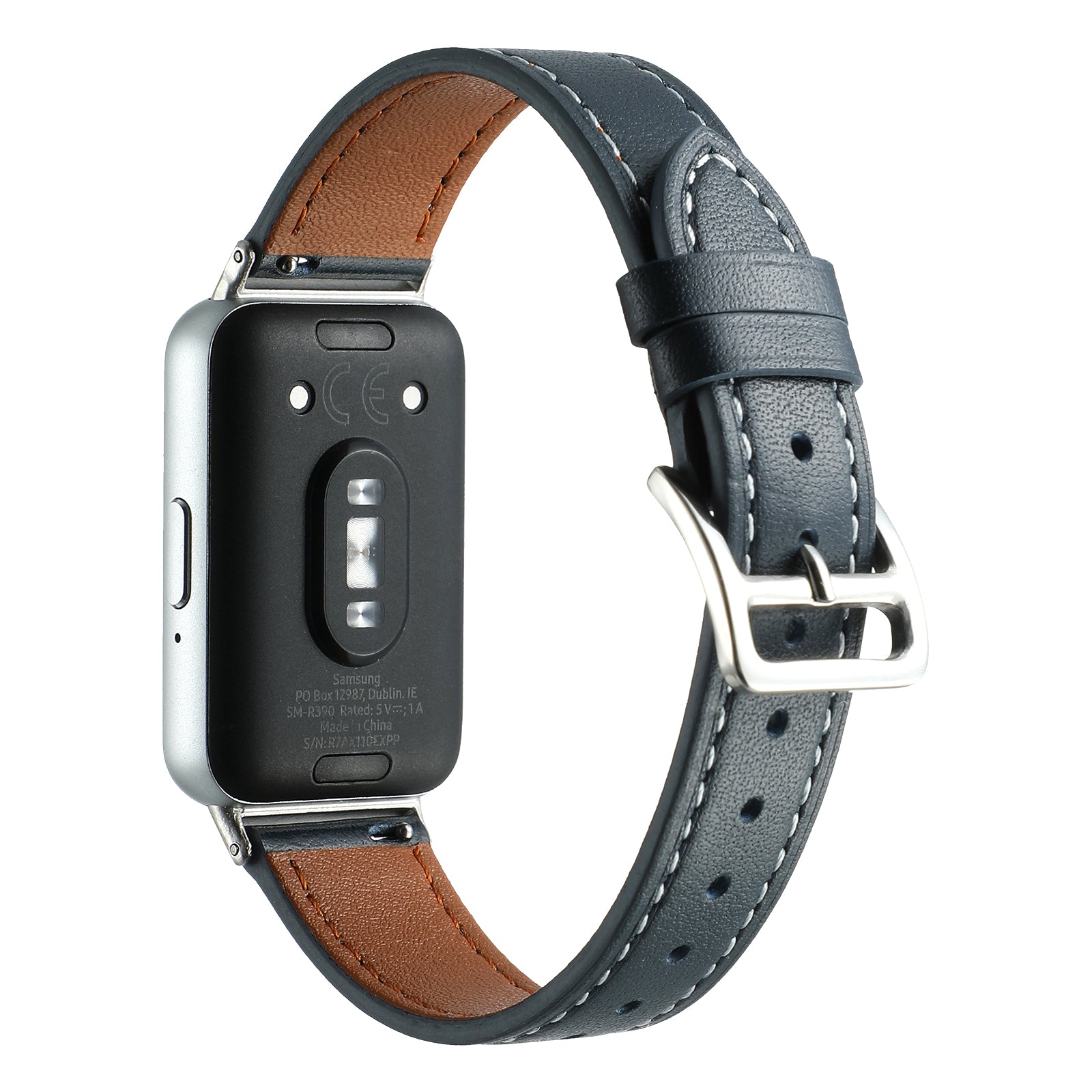 For Samsung Galaxy Fit3 Genuine Leather Watch Strap Band Replacement - Beige