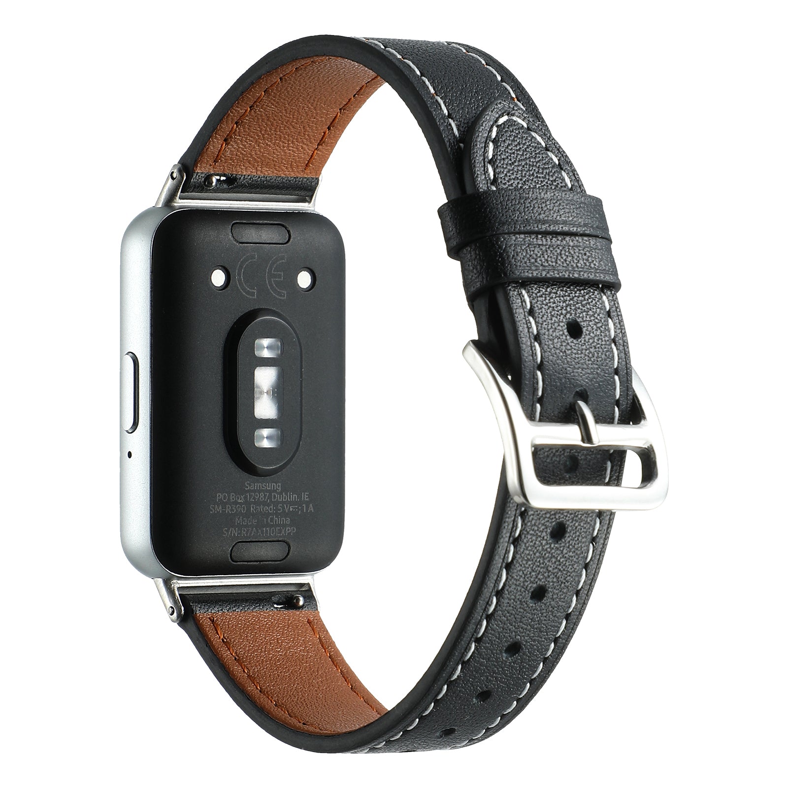 For Samsung Galaxy Fit3 Genuine Leather Watch Strap Band Replacement - Beige