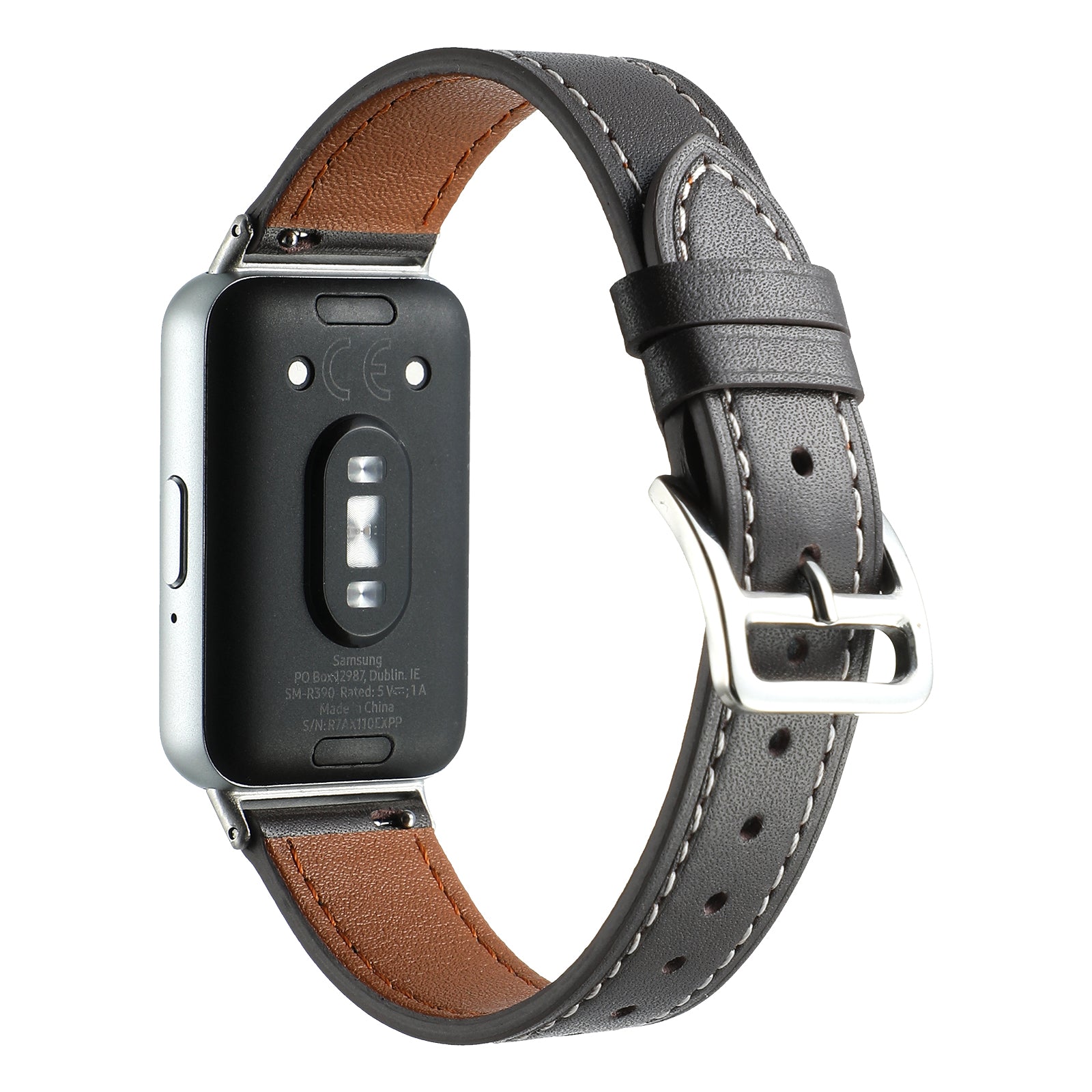 For Samsung Galaxy Fit3 Genuine Leather Watch Strap Band Replacement - Beige
