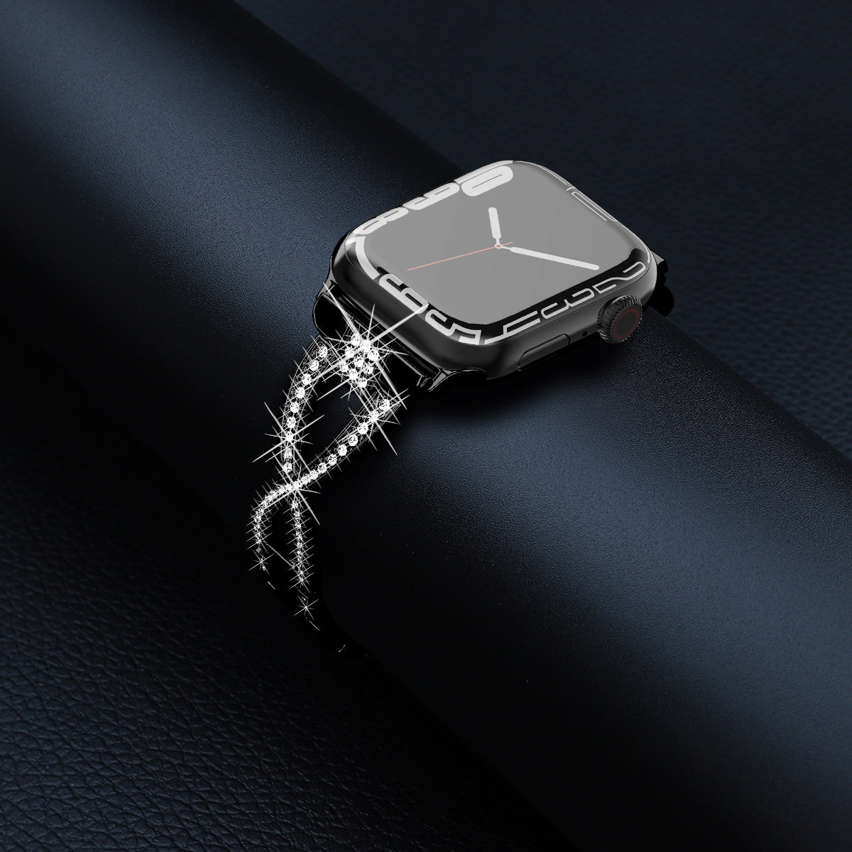 For Apple Watch Ultra 49mm / Ultra 2 49mm / Series 9 / 8 / 7 45mm / 6 / 5 / 4 / SE / SE (2022) / SE (2023) 44mm / 3 / 2 / 1 42mm Cross Design Strap - Black