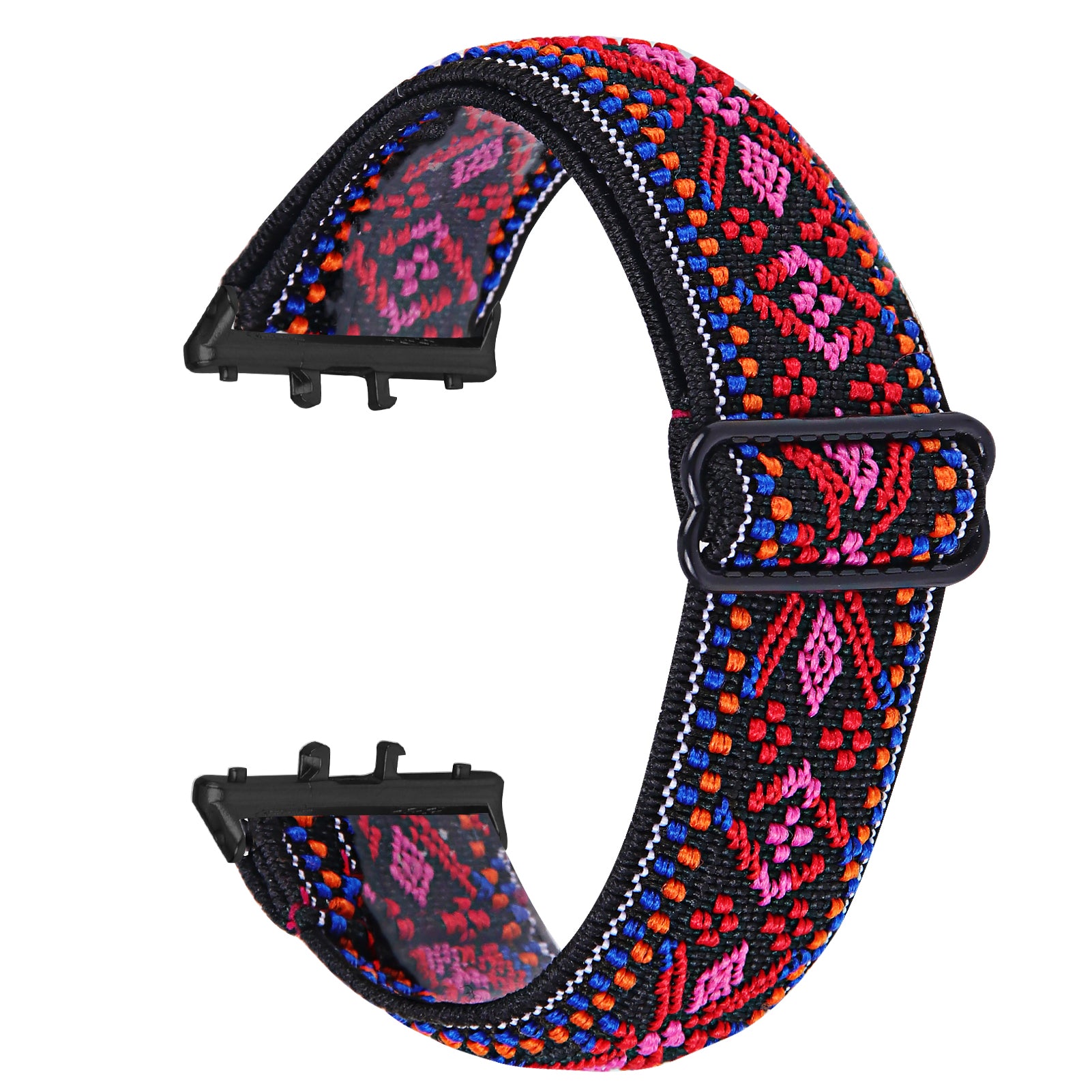 For Samsung Galaxy Fit3 SM-R390 Elastic Wrist Band Pattern Design Watch Strap (Black Buckle) - 1