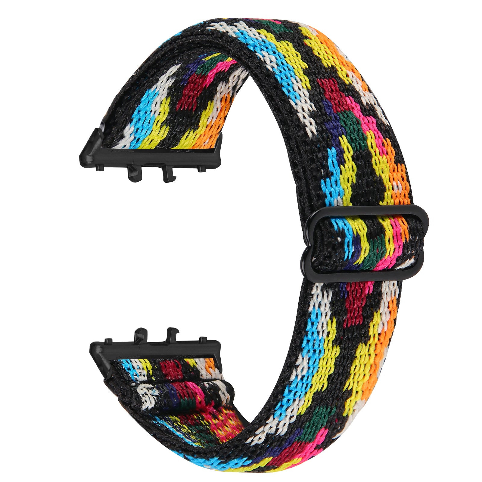 For Samsung Galaxy Fit3 SM-R390 Elastic Wrist Band Pattern Design Watch Strap (Black Buckle) - 1