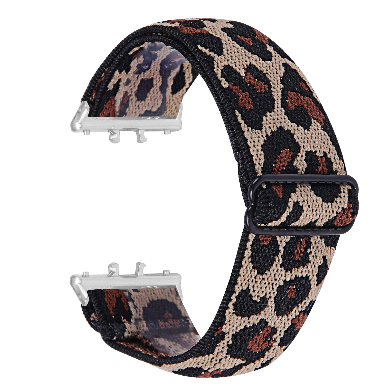 For Samsung Galaxy Fit3 SM-R390 Elastic Watch Strap Fashionable Pattern Wrist Band (Silver Buckle) - 1