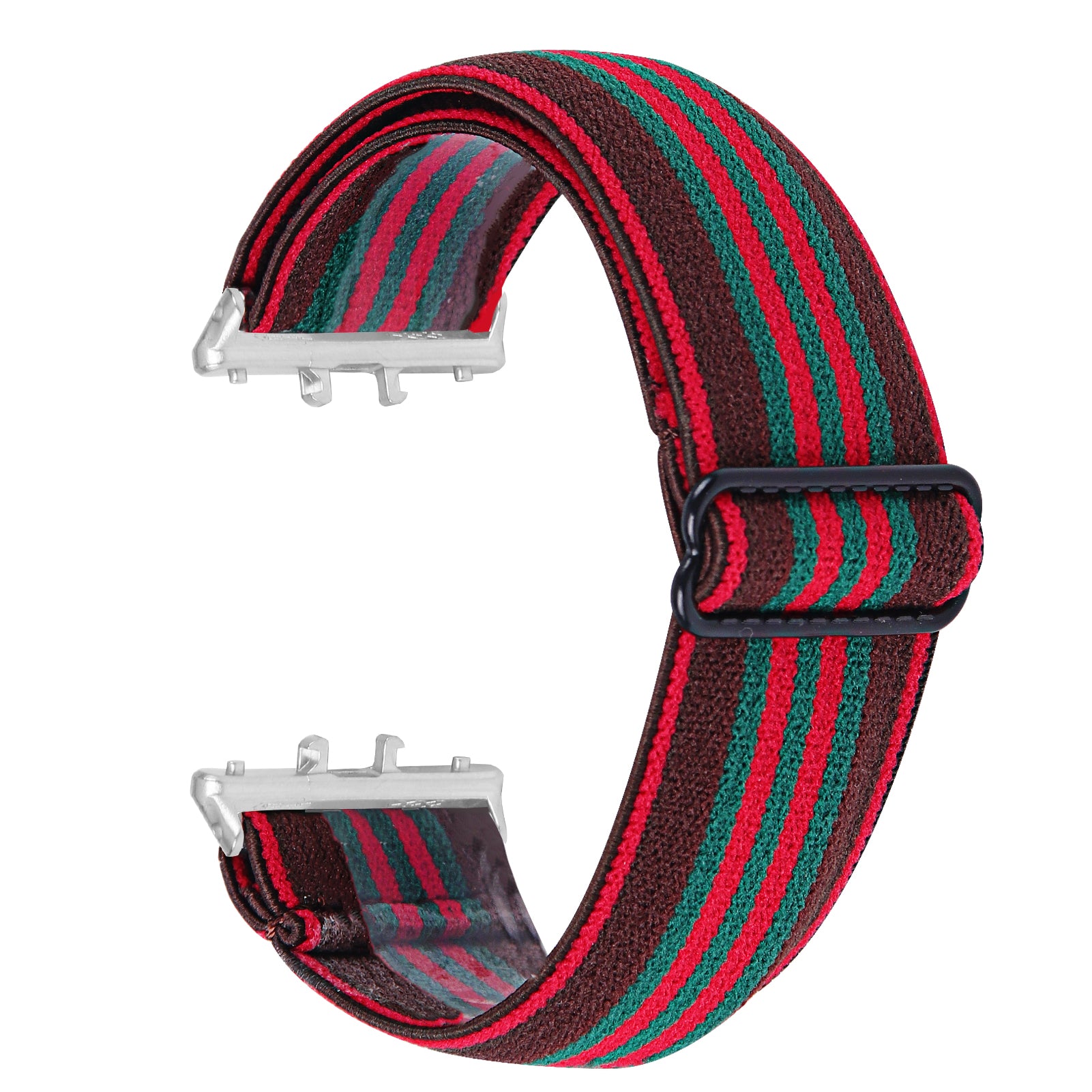 For Samsung Galaxy Fit3 SM-R390 Elastic Watch Strap Fashionable Pattern Wrist Band (Silver Buckle) - 1