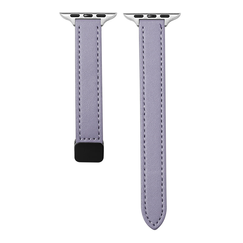 For Apple Watch Ultra 2 Ultra 49mm / 9 8 7 45mm / 6 5 4 SE (2023) SE (2022) SE 44mm / 3 2 1 42mm Microfiber Leather Band - Purple