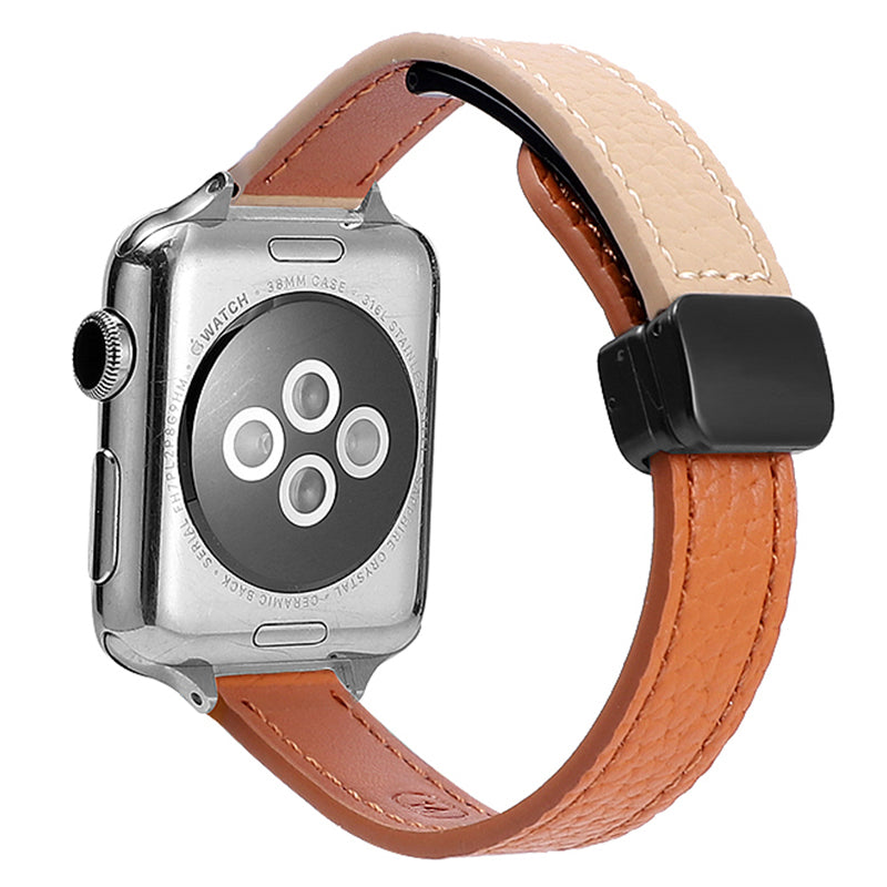 For Apple Watch Ultra 2 Ultra 49mm  /  9 8 7 45mm  /  6 5 4 SE (2023) SE (2022) SE 44mm  /  3 2 1 42mm Watchband - Orange+Apricot