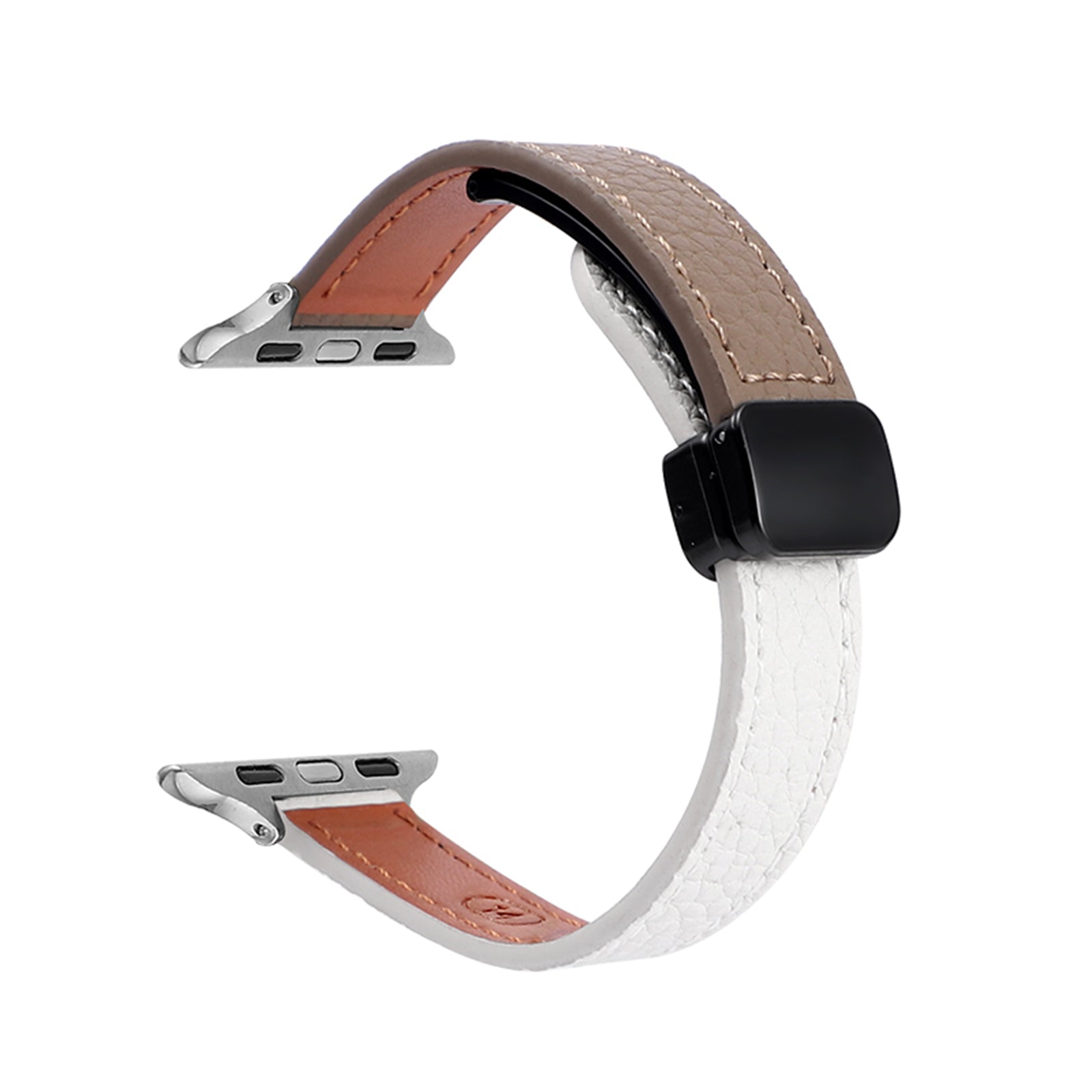For Apple Watch Ultra 2 Ultra 49mm  /  9 8 7 45mm  /  6 5 4 SE (2023) SE (2022) SE 44mm  /  3 2 1 42mm Watchband - Orange+Apricot
