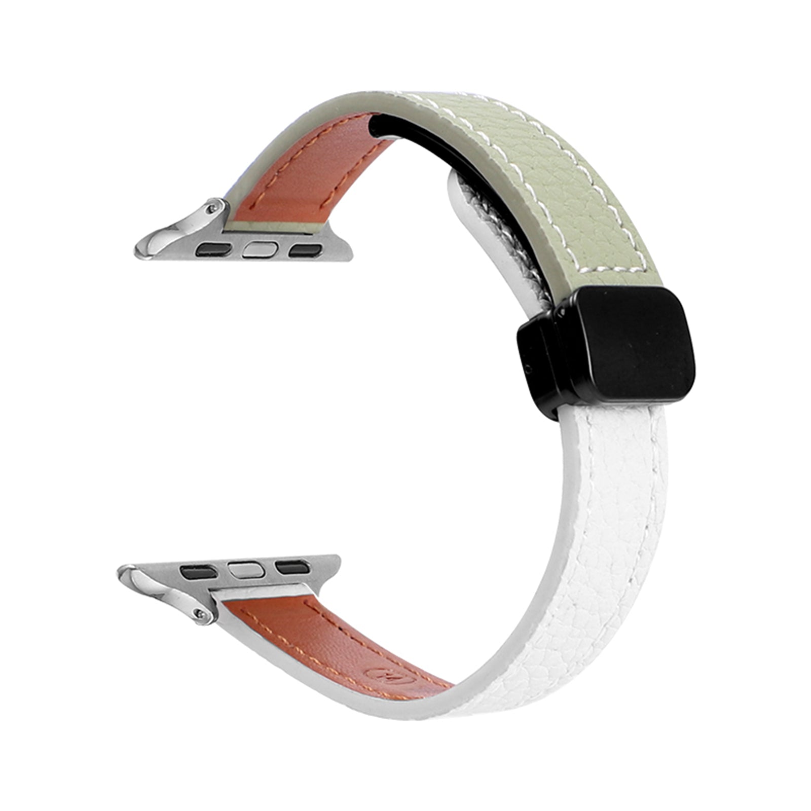 For Apple Watch Ultra 2 Ultra 49mm  /  9 8 7 45mm  /  6 5 4 SE (2023) SE (2022) SE 44mm  /  3 2 1 42mm Watchband - Orange+Apricot