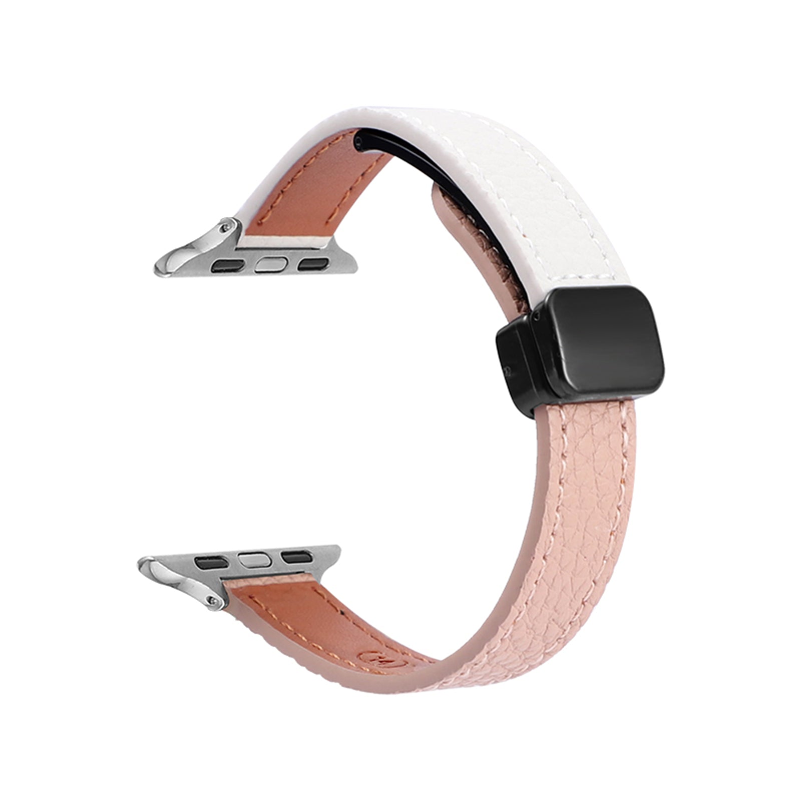 For Apple Watch Ultra 2 Ultra 49mm  /  9 8 7 45mm  /  6 5 4 SE (2023) SE (2022) SE 44mm  /  3 2 1 42mm Watchband - Orange+Apricot