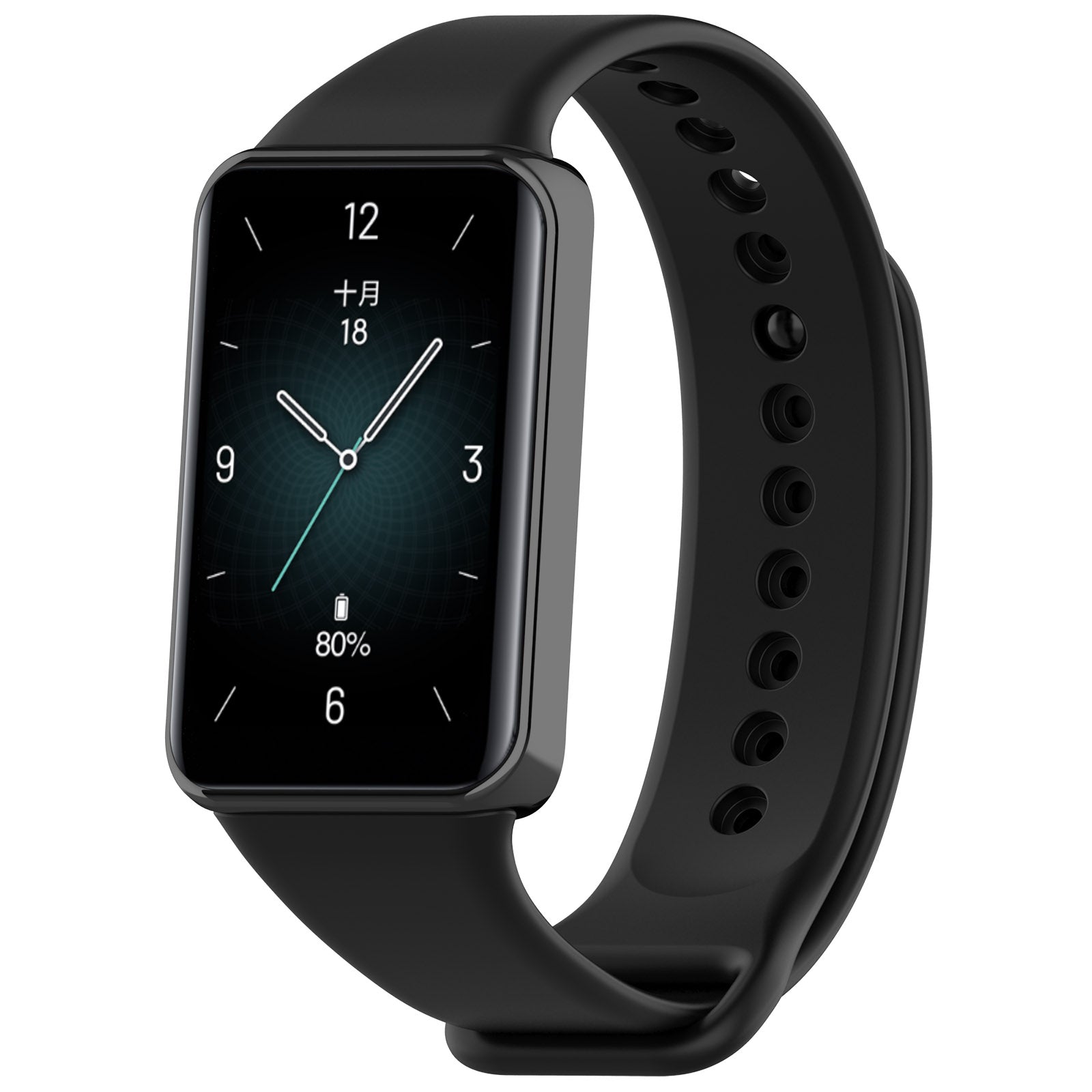 For Honor Band 9 Watch Band Soft TPU Adjustable Wrist Strap - Black