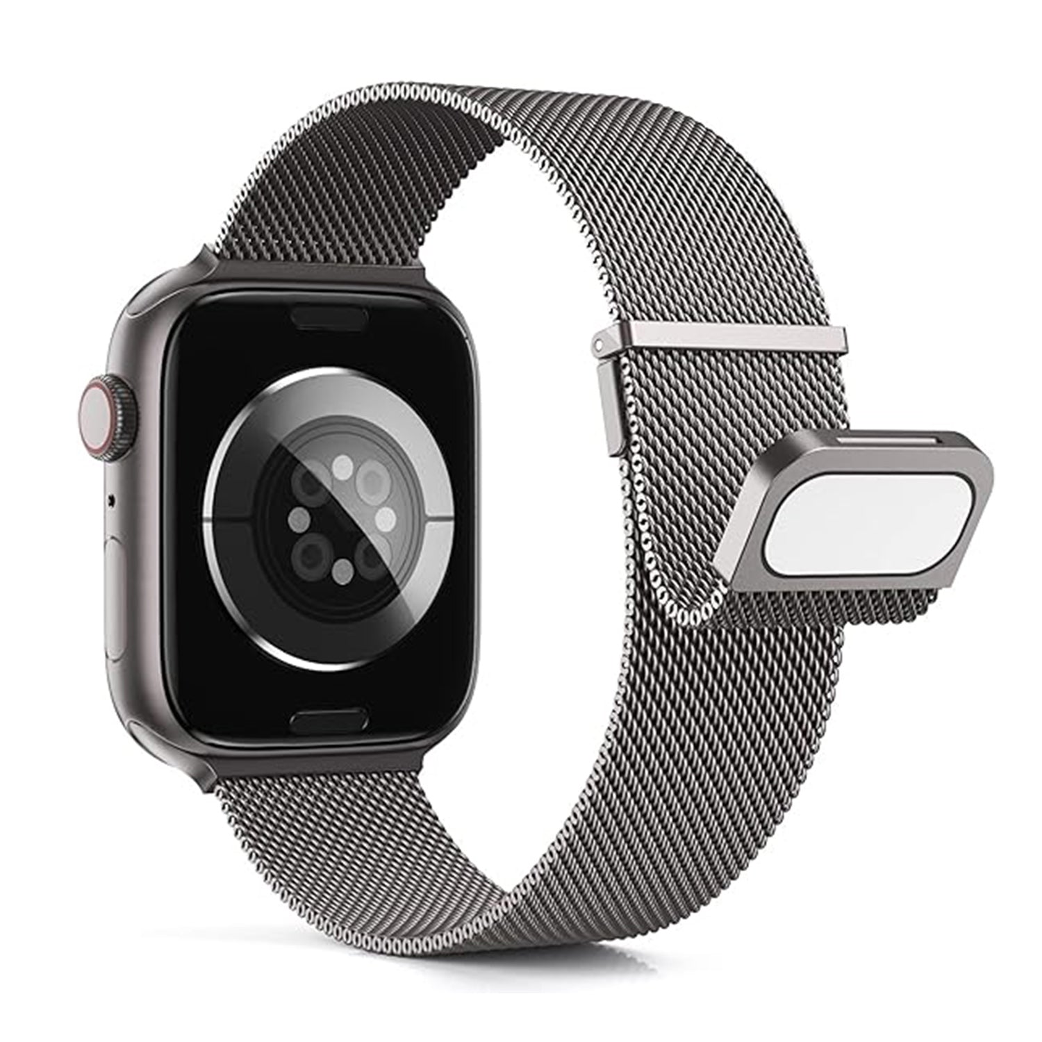 For Apple Watch Series 9 8 7 41mm / 6 5 4 SE (2023) SE (2022) SE 40mm / 3 2 1 38mm Milanese Mesh Loop Magnetic Watch Band - Black