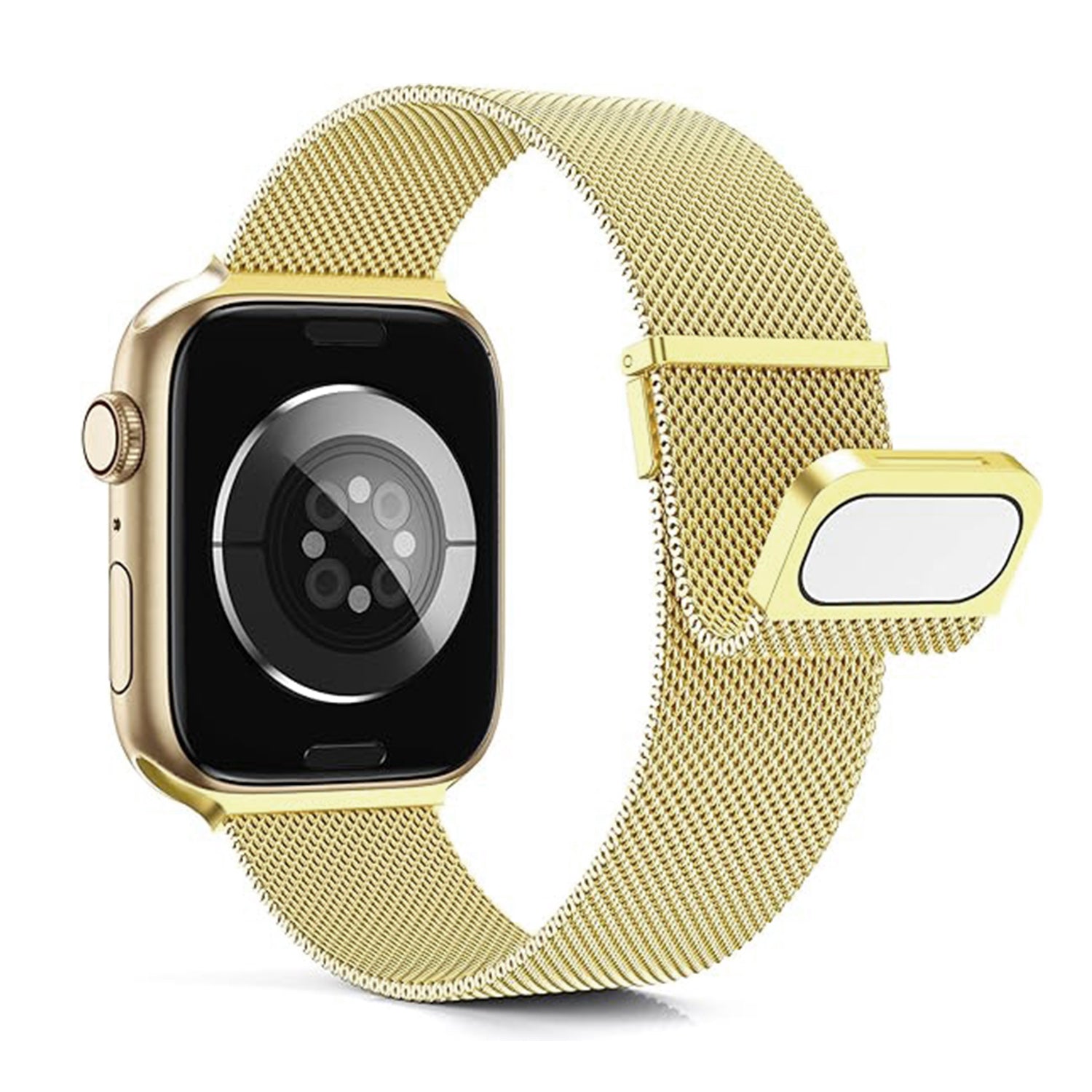For Apple Watch Series 9 8 7 41mm / 6 5 4 SE (2023) SE (2022) SE 40mm / 3 2 1 38mm Milanese Mesh Loop Magnetic Watch Band - Black