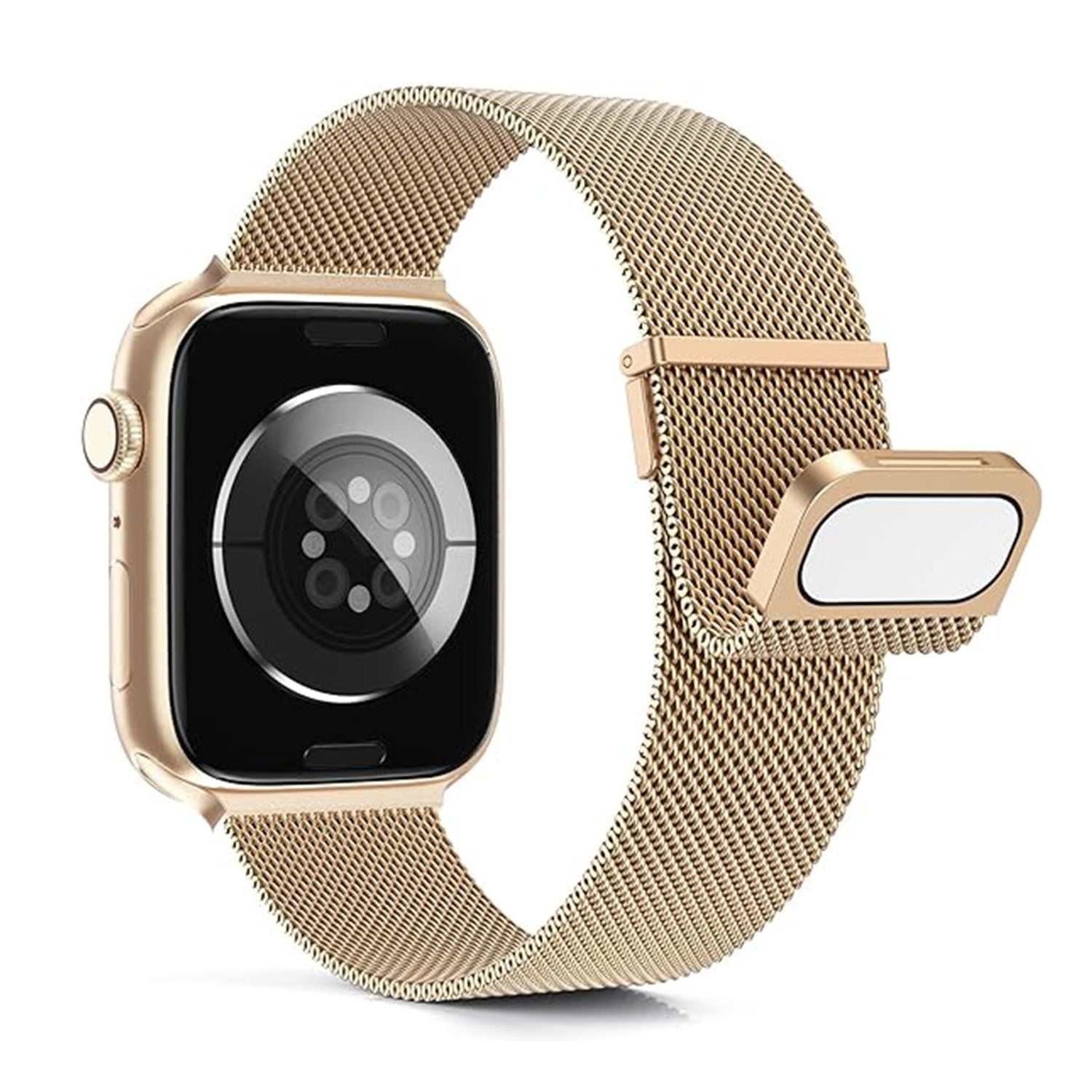 For Apple Watch Series 9 8 7 41mm / 6 5 4 SE (2023) SE (2022) SE 40mm / 3 2 1 38mm Milanese Mesh Loop Magnetic Watch Band - Black