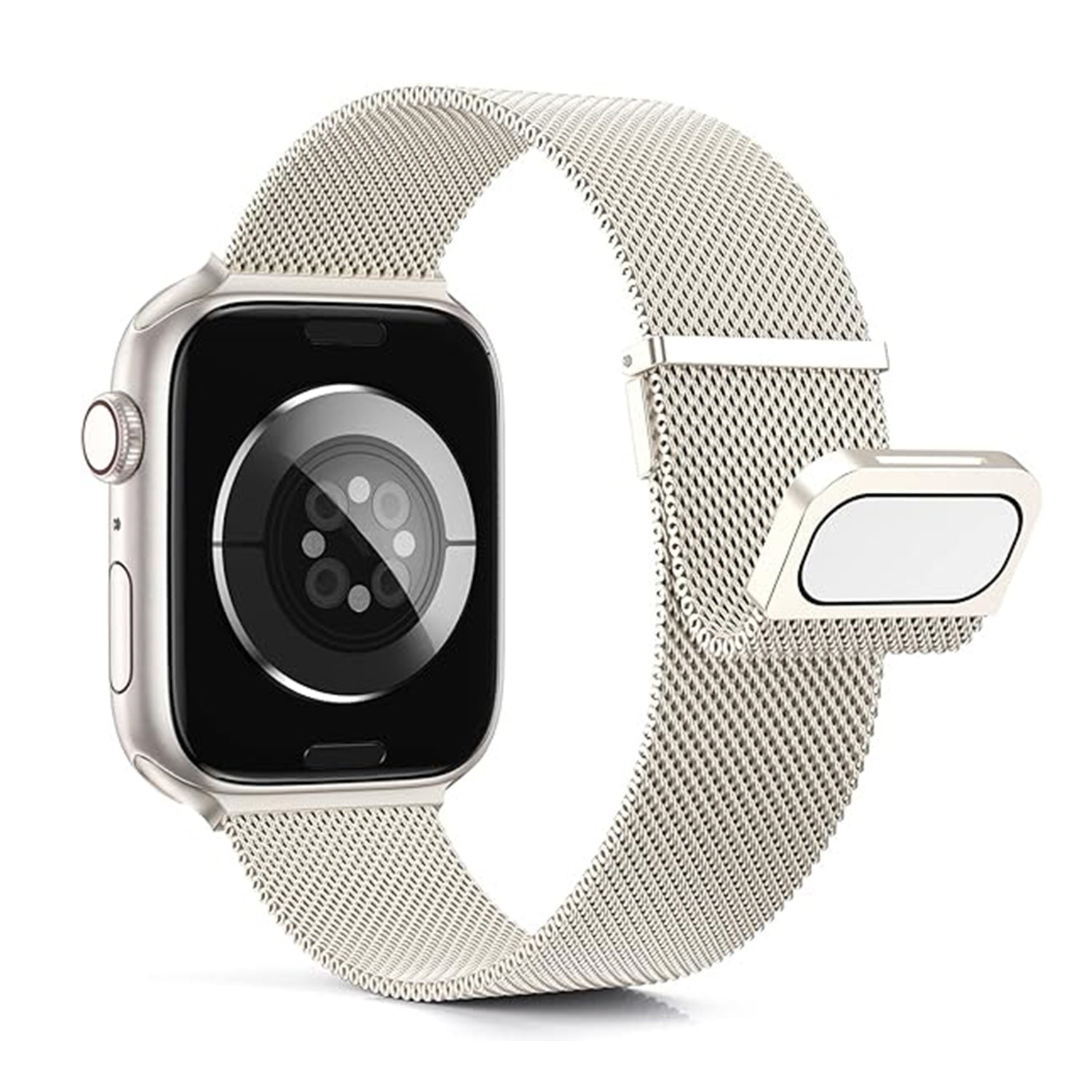 For Apple Watch Series 9 8 7 41mm / 6 5 4 SE (2023) SE (2022) SE 40mm / 3 2 1 38mm Milanese Mesh Loop Magnetic Watch Band - Black