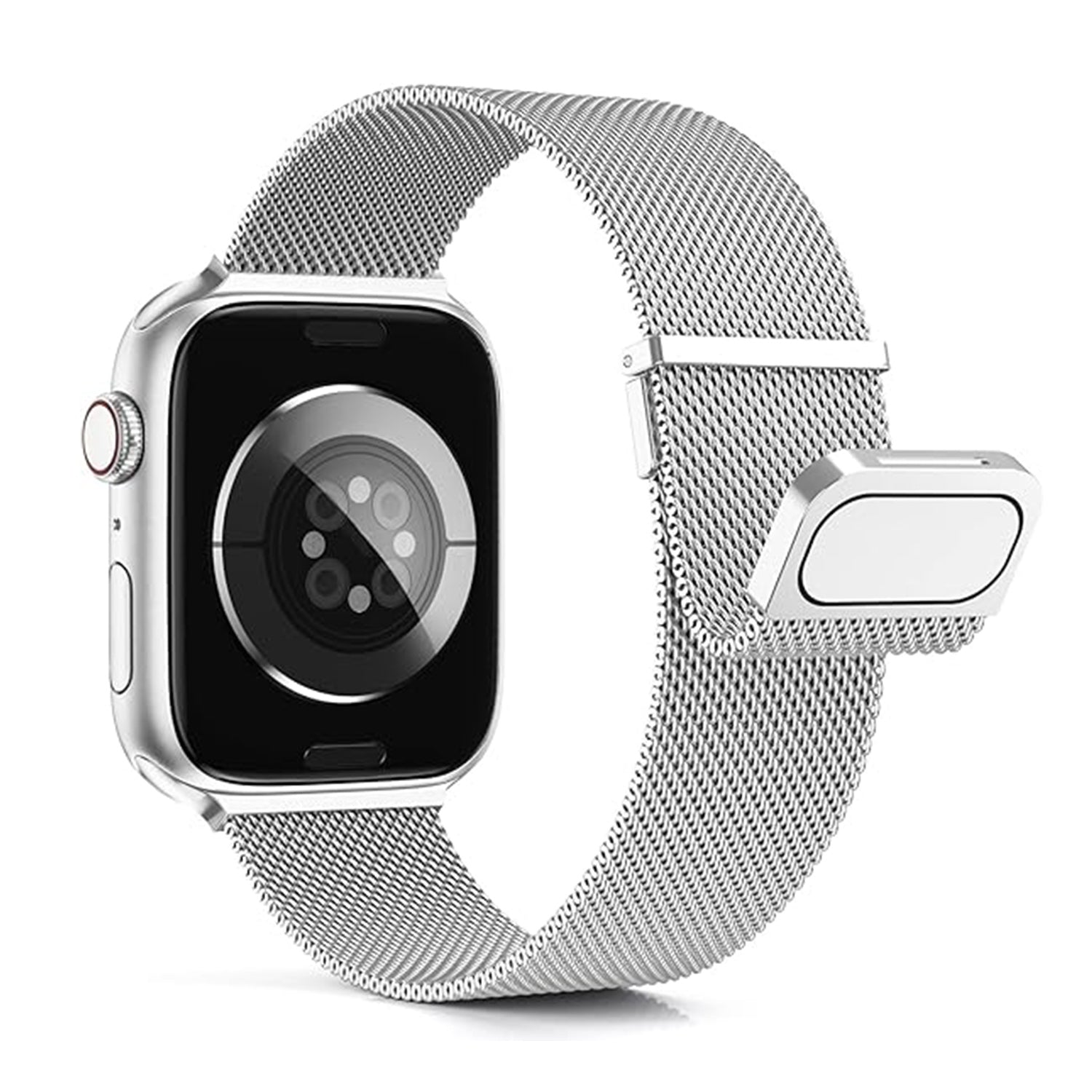 For Apple Watch Series 9 8 7 41mm / 6 5 4 SE (2023) SE (2022) SE 40mm / 3 2 1 38mm Milanese Mesh Loop Magnetic Watch Band - Black