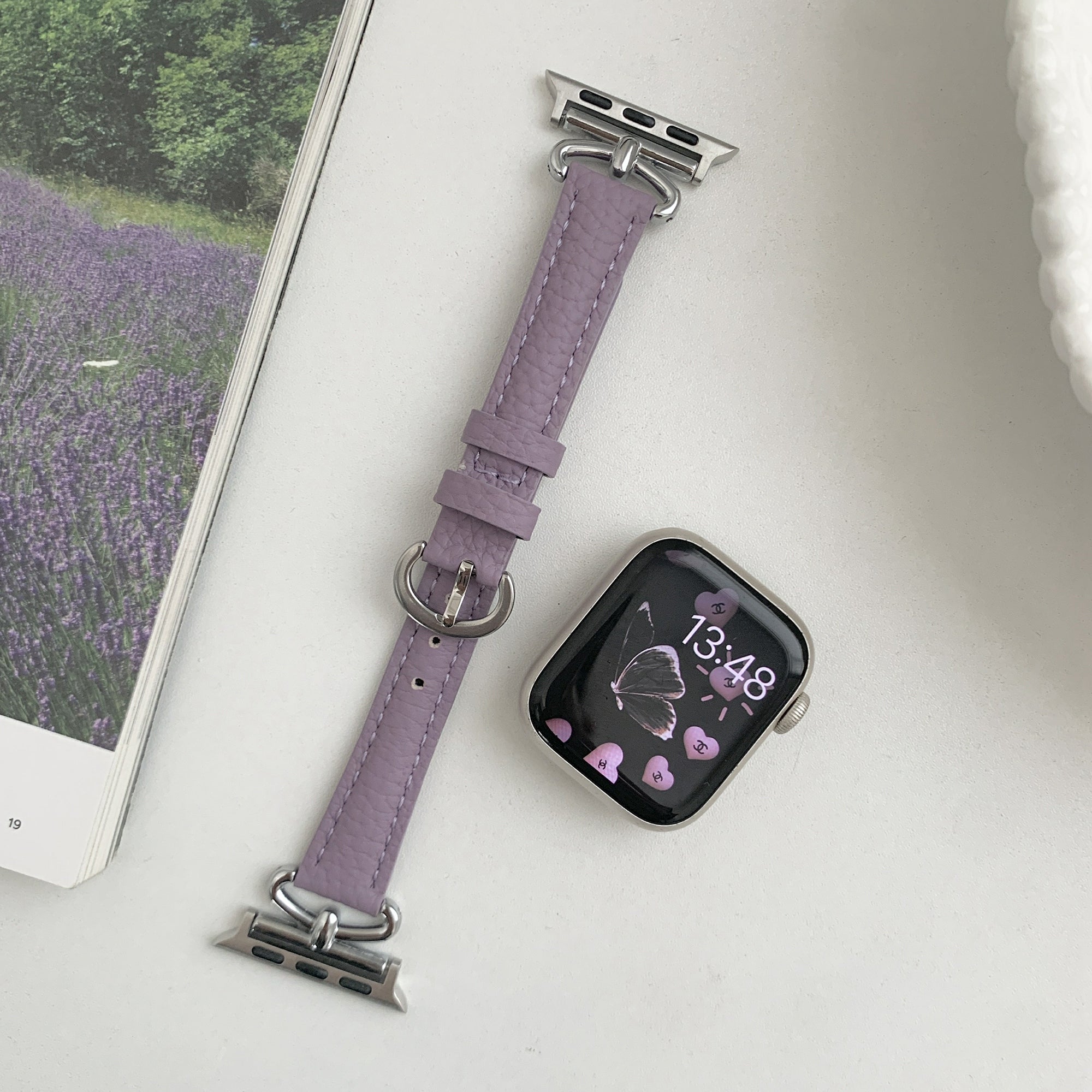 For Apple Watch Series 9 8 7 41mm / 6 5 4 SE (2022) SE (2023) SE 40mm / 3 2 1 38mm Watch Band Genuine Cow Leather Strap - Coffee+Black Buckle
