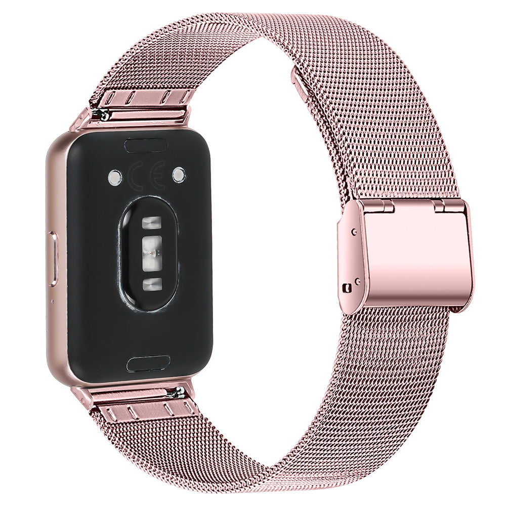 For Samsung Galaxy Fit3 SM-R390 Breathable Milanese Watch Band Stainless Steel Strap - Vintage Gold