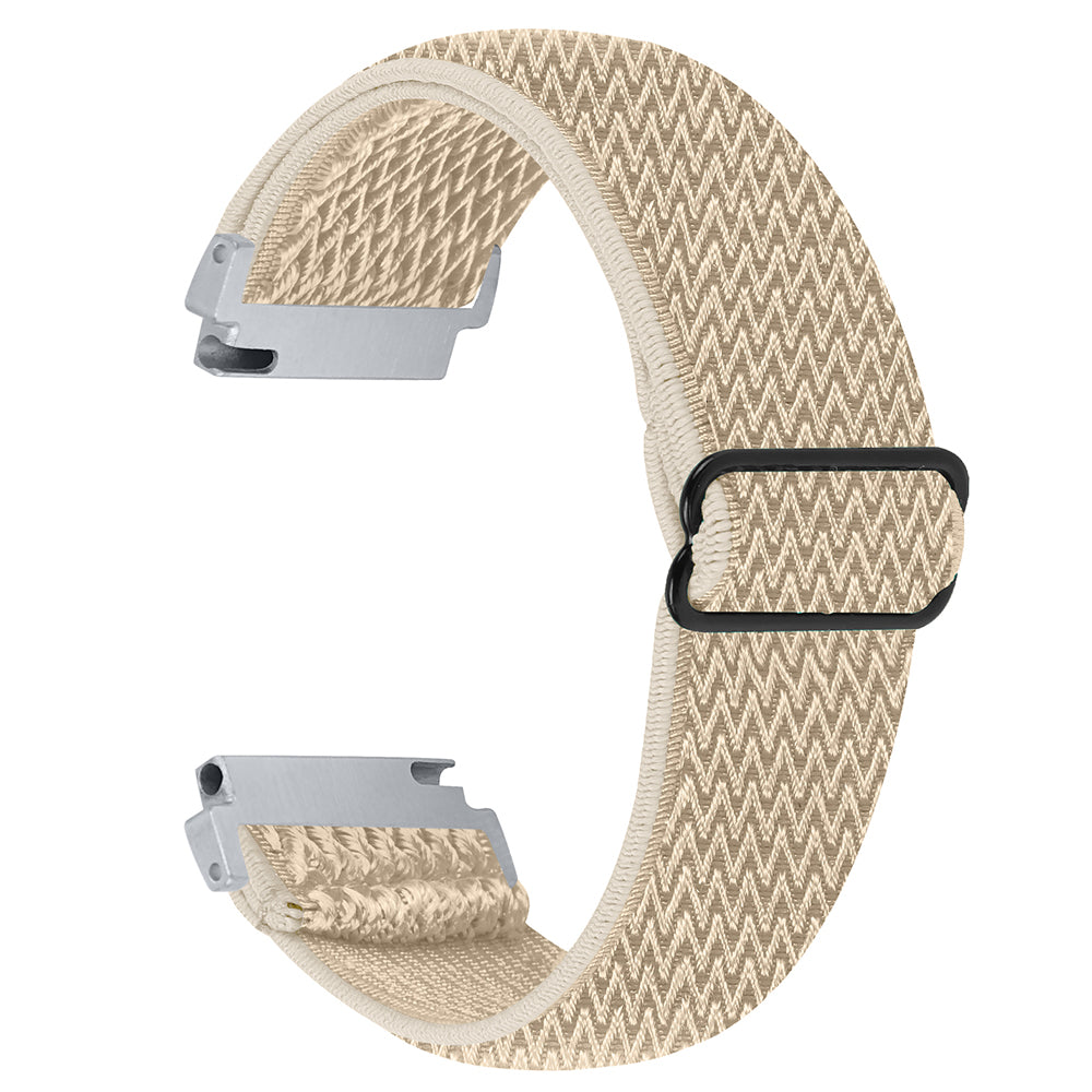 For Verizon Gizmo Watch 3 Elastic Wrist Band Wavy Pattern Woven Nylon Watch Strap - Black