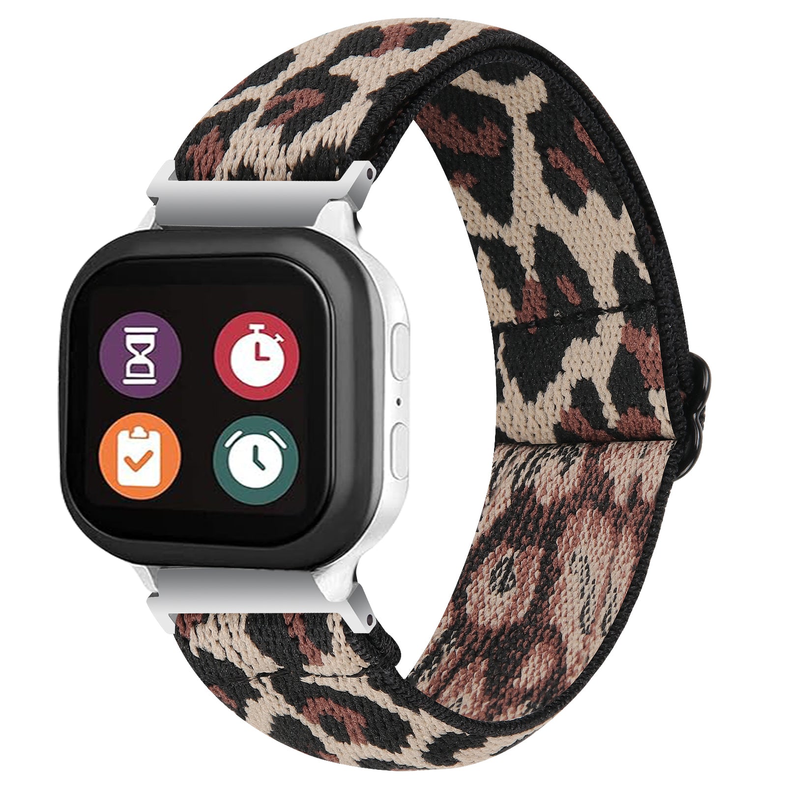 For Verizon Gizmo Watch 3 Elastic Nylon Strap Stylish Pattern Smartwatch Band - Style A