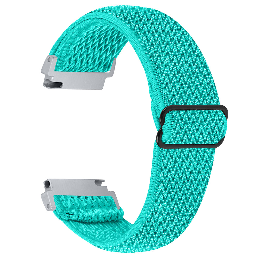 For Verizon Gizmo Watch 1 Wavy Pattern Elastic Wrist Band Woven Nylon Watch Strap - Black