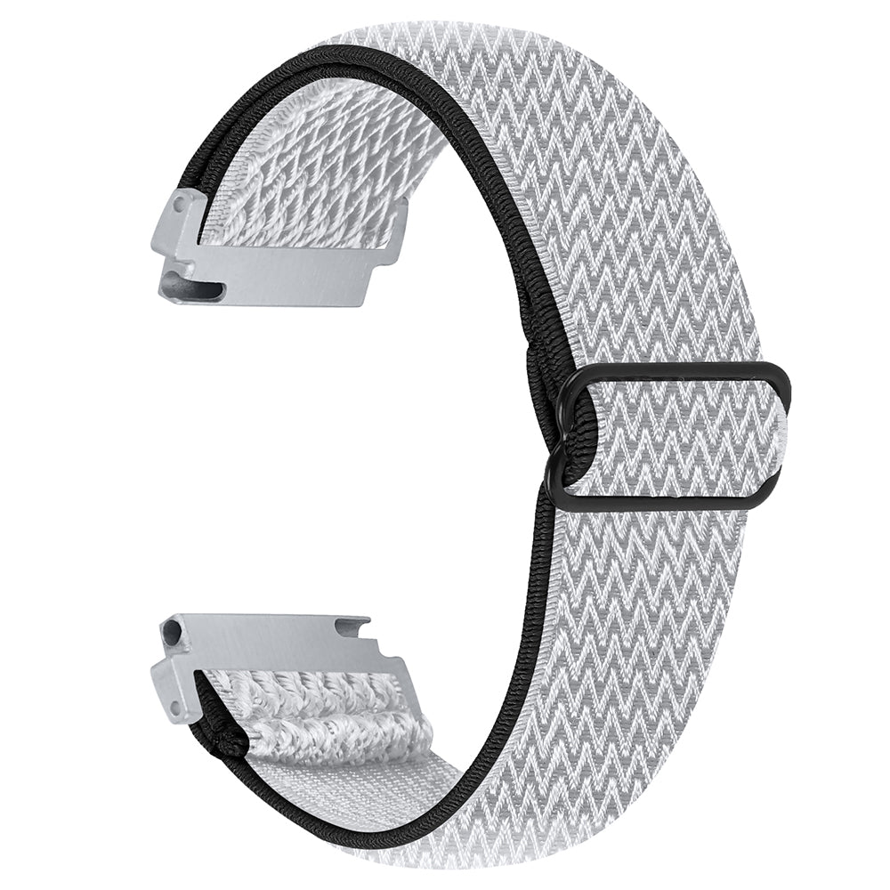 For Verizon Gizmo Watch 1 Wavy Pattern Elastic Wrist Band Woven Nylon Watch Strap - Black