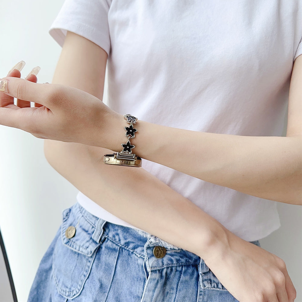 For Samsung Galaxy Watch6 Classic 43mm /  Watch6 40mm Watch Bracelet 20mm Zinc Alloy Strap - Blue+Butterfly