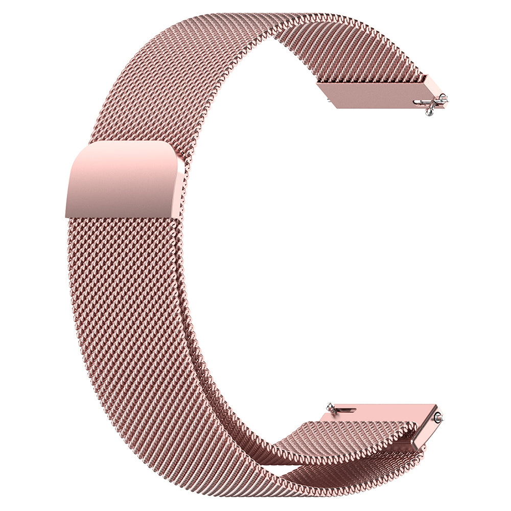 18mm Replacement Metal Watch Strap Breathable Milanese Smartwatch Wrist Band - Colorful