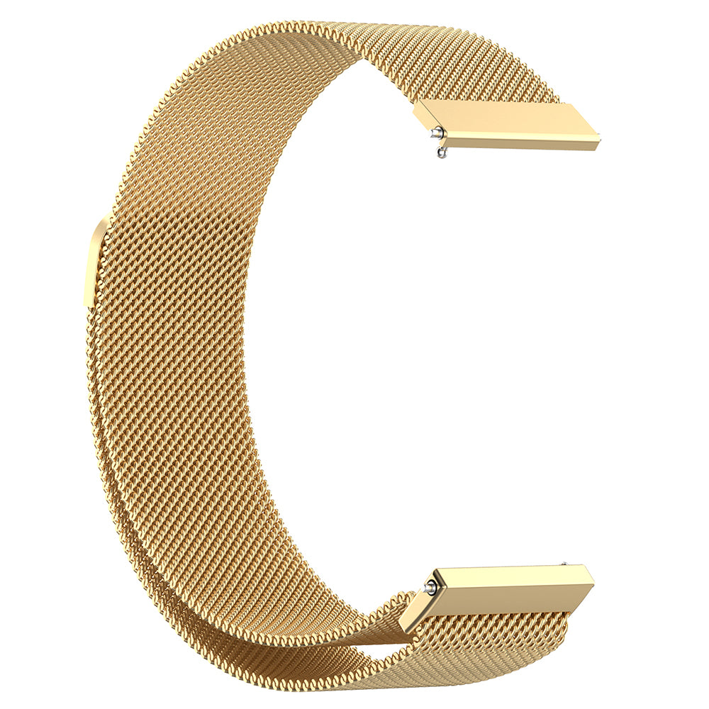 18MM Metal Watch Strap Breathable Milanese Smartwatch Mesh Band Replacement - Gold