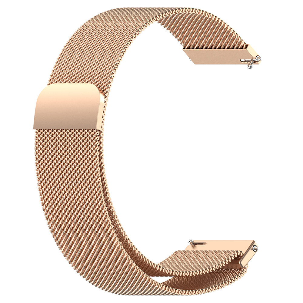 18MM Metal Watch Strap Breathable Milanese Smartwatch Mesh Band Replacement - Gold