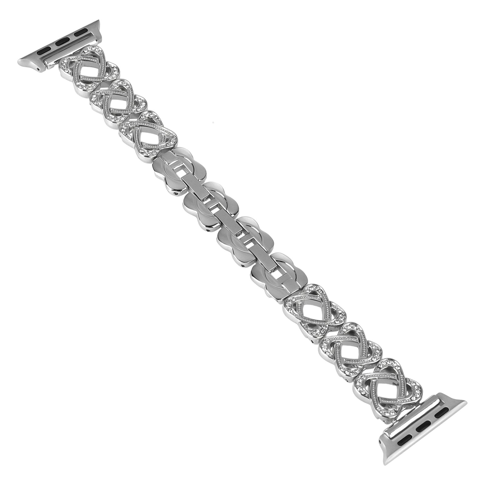 Crossed Ring Watch Strap for Apple Watch Series 9 8 7 41mm / 6 5 4 SE (2022) SE (2023) SE 40mm / 3 2 1 38mm Zinc Alloy Wrist Band - Rose Gold