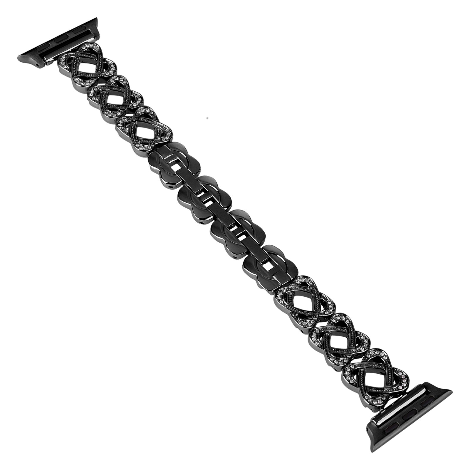 Crossed Ring Watch Strap for Apple Watch Series 9 8 7 41mm / 6 5 4 SE (2022) SE (2023) SE 40mm / 3 2 1 38mm Zinc Alloy Wrist Band - Rose Gold