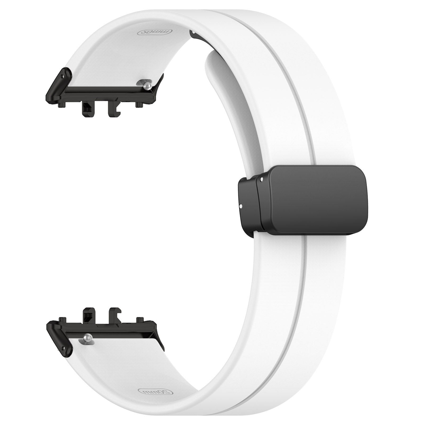 For Samsung Galaxy Fit3 SM-R390 Silicone Strap Replacement Wrist Band with Folding Buckle - Black