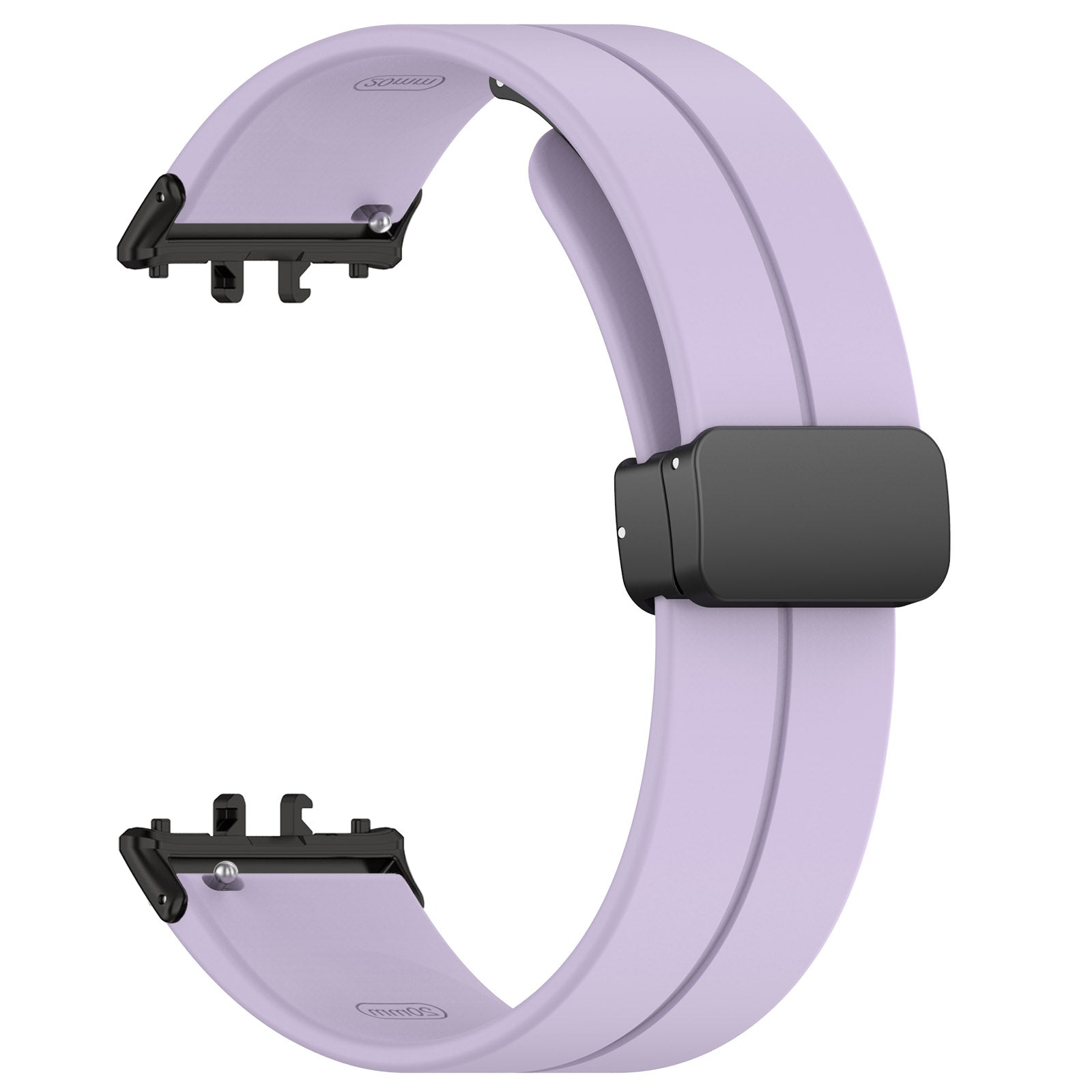 For Samsung Galaxy Fit3 SM-R390 Silicone Strap Replacement Wrist Band with Folding Buckle - Black