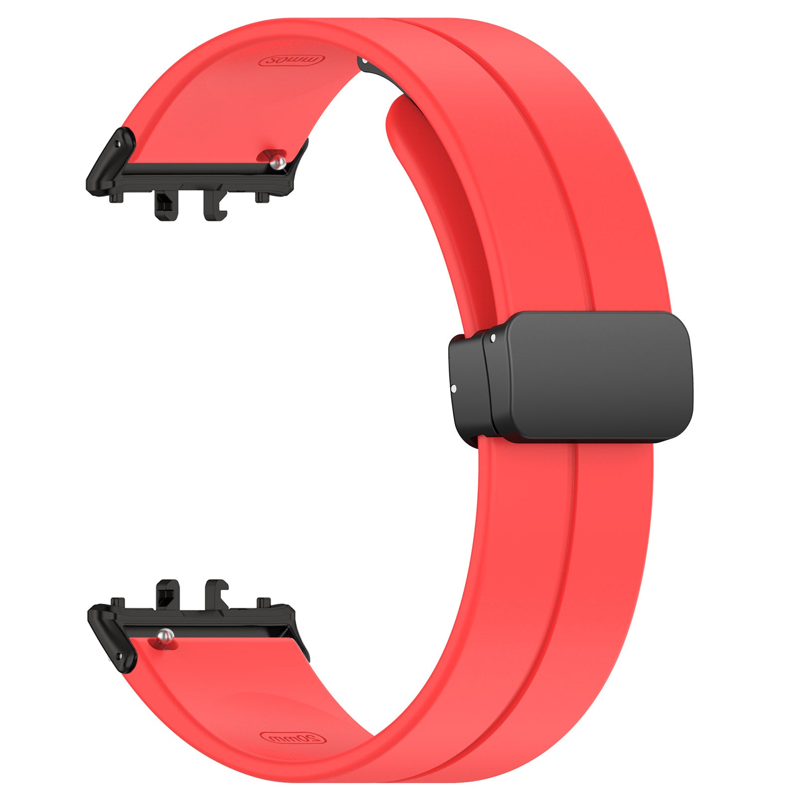 For Samsung Galaxy Fit3 SM-R390 Silicone Strap Replacement Wrist Band with Folding Buckle - Black