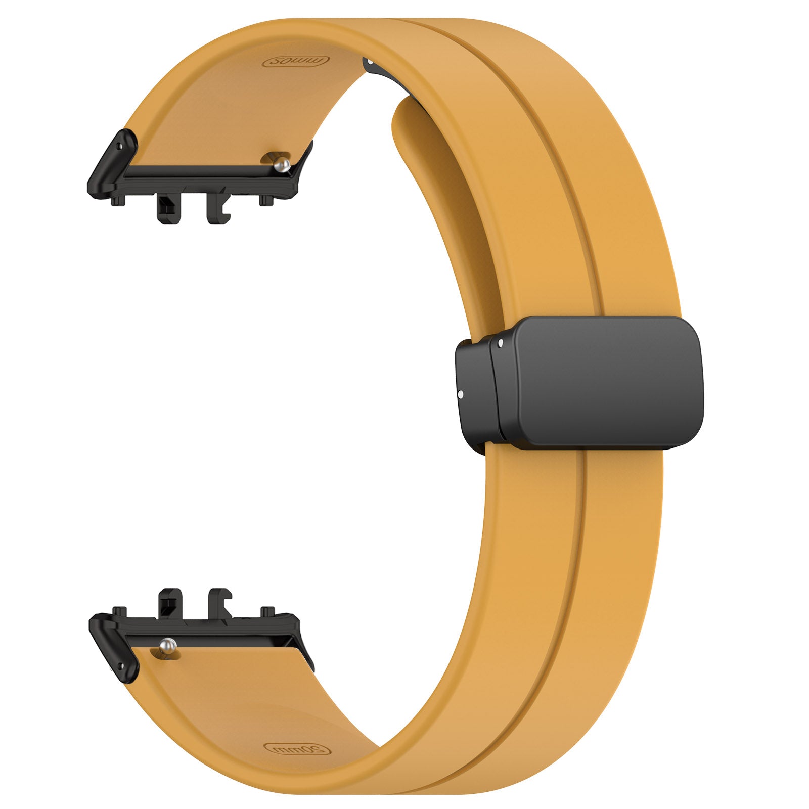 For Samsung Galaxy Fit3 SM-R390 Silicone Strap Replacement Wrist Band with Folding Buckle - Black