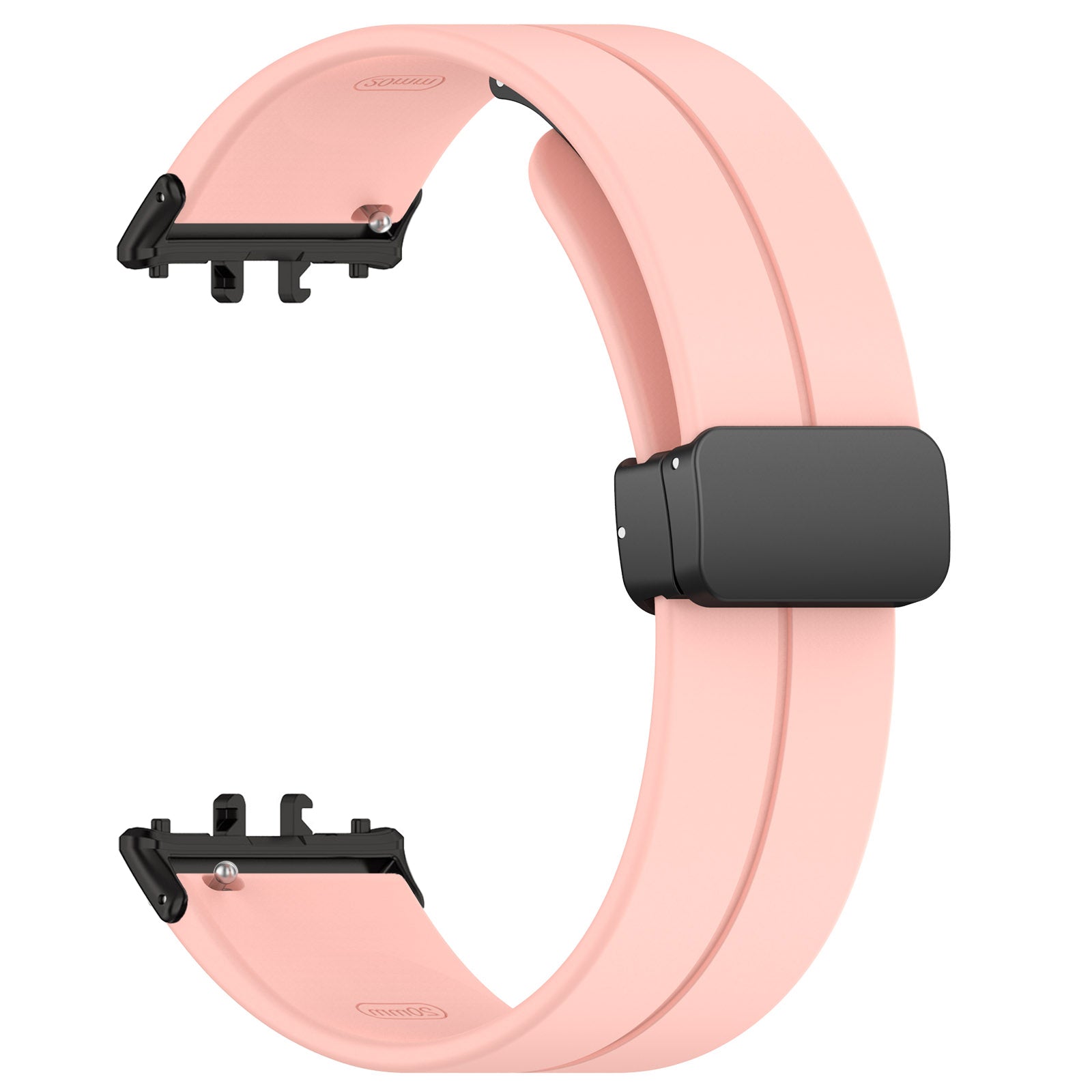 For Samsung Galaxy Fit3 SM-R390 Silicone Strap Replacement Wrist Band with Folding Buckle - Black