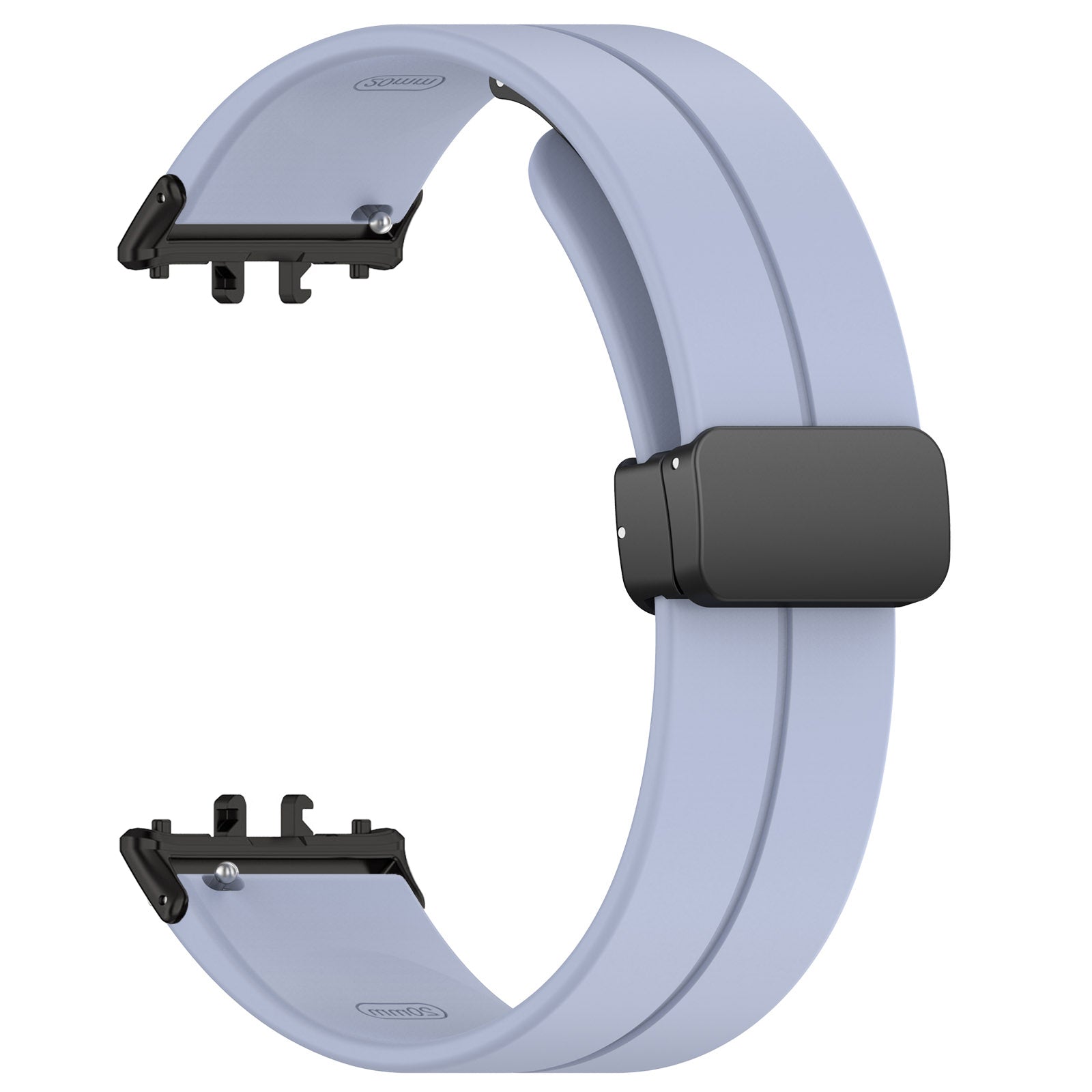 For Samsung Galaxy Fit3 SM-R390 Silicone Strap Replacement Wrist Band with Folding Buckle - Black