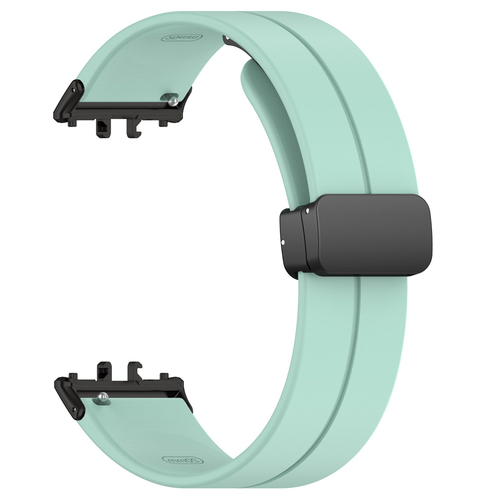 For Samsung Galaxy Fit3 SM-R390 Silicone Strap Replacement Wrist Band with Folding Buckle - Black