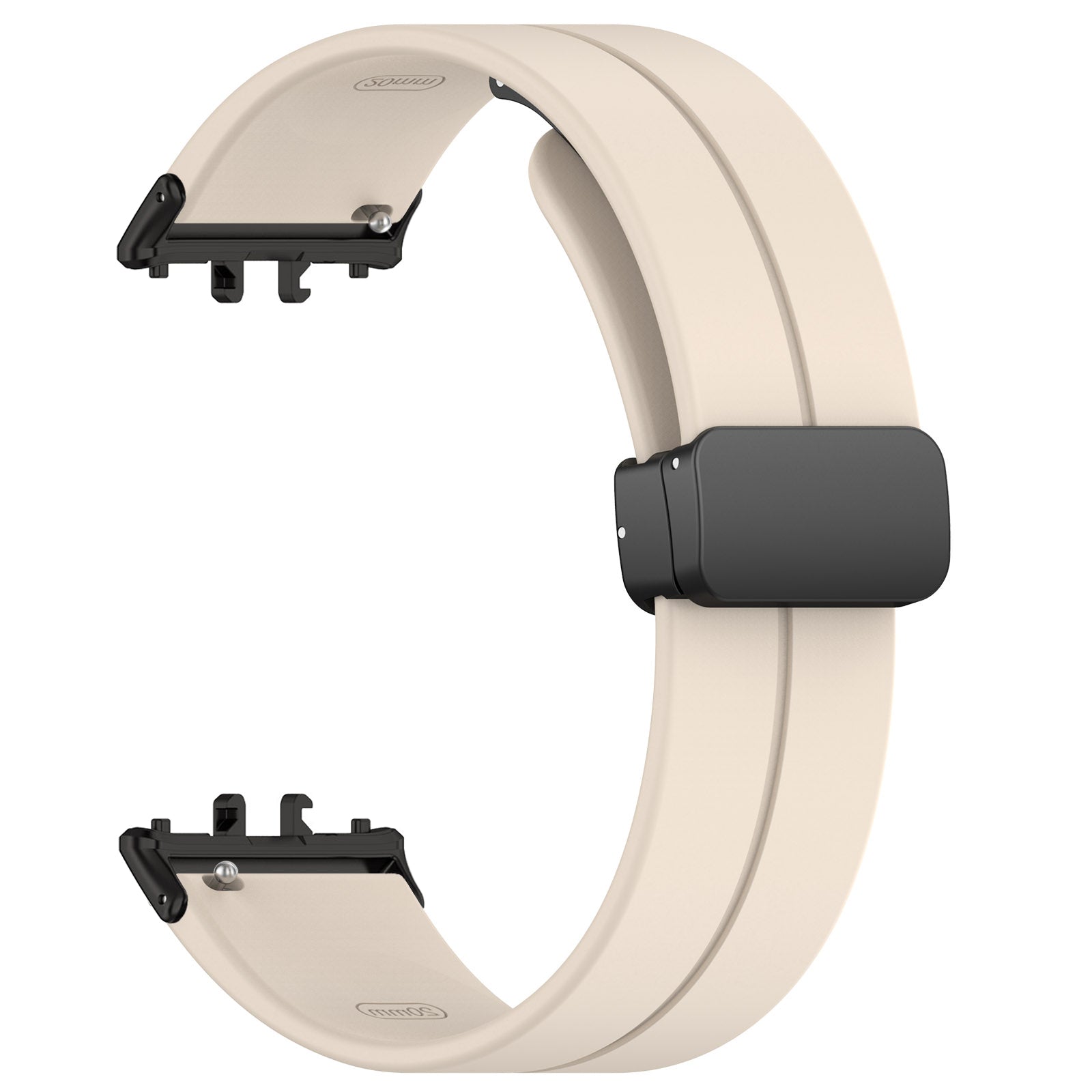 For Samsung Galaxy Fit3 SM-R390 Silicone Strap Replacement Wrist Band with Folding Buckle - Black