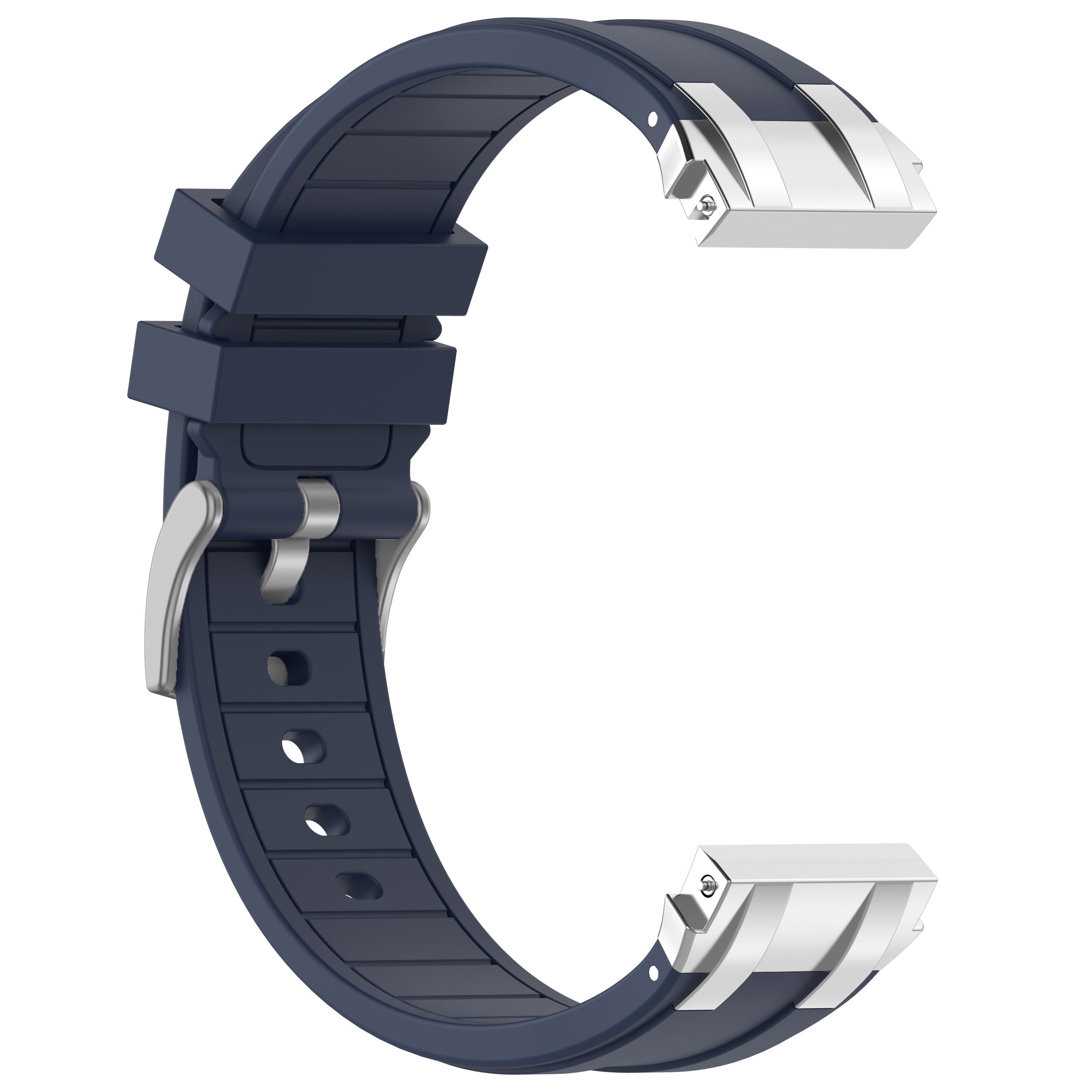 For Garmin / Samsung 20mm Universal Smartwatch Strap Silicone Replacement Wrist Band - Black