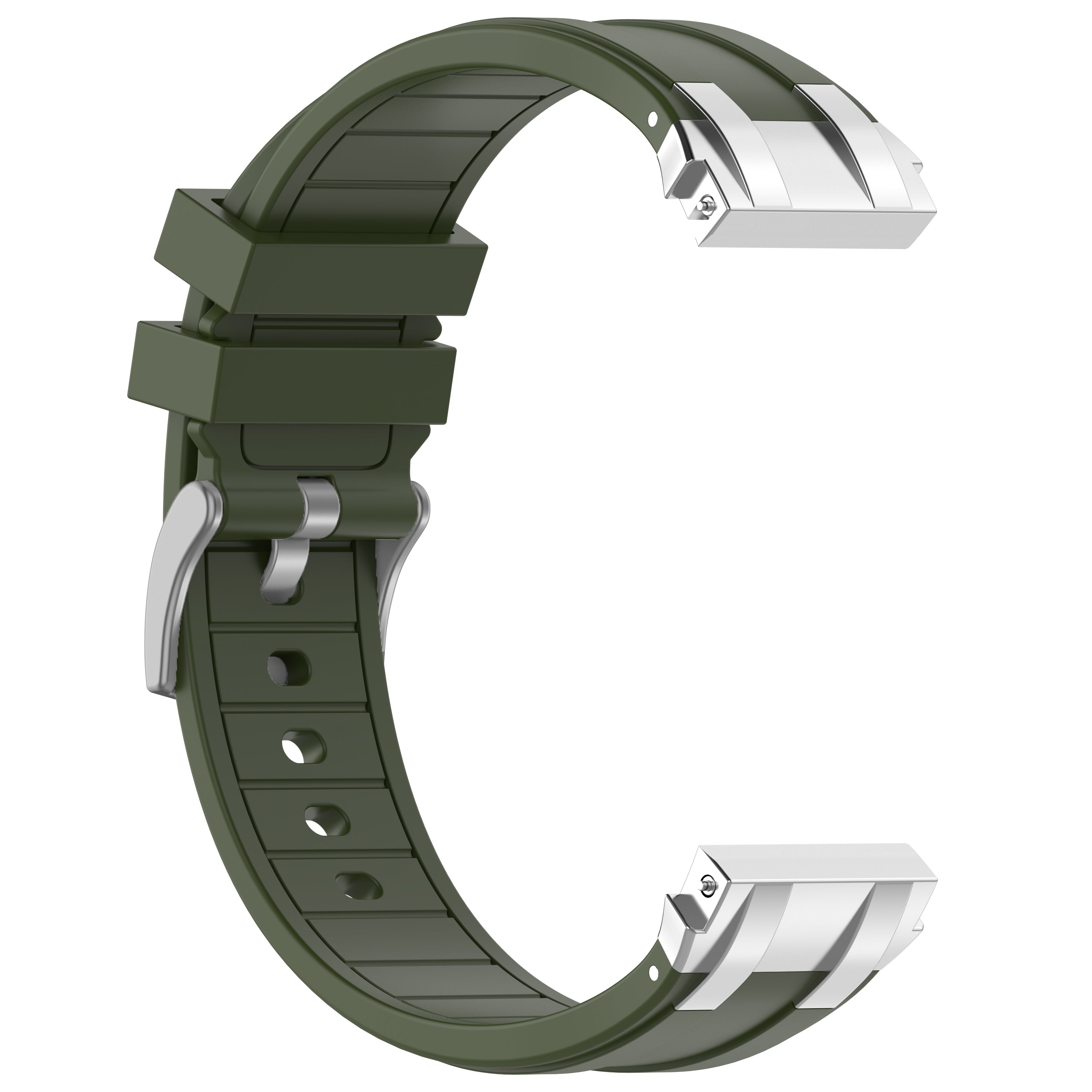 For Garmin / Samsung 20mm Universal Smartwatch Strap Silicone Replacement Wrist Band - Black