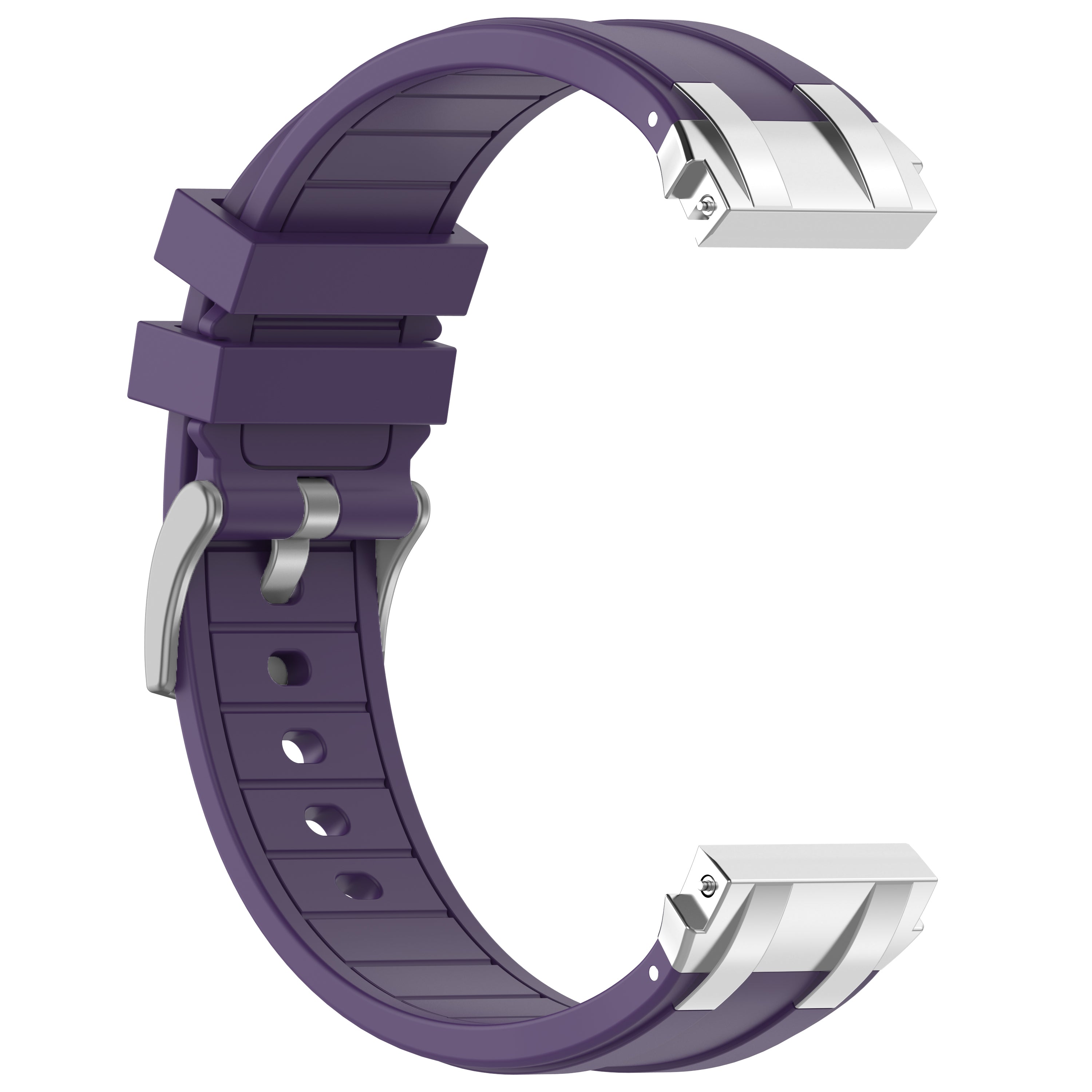 For Garmin / Samsung 20mm Universal Smartwatch Strap Silicone Replacement Wrist Band - Black