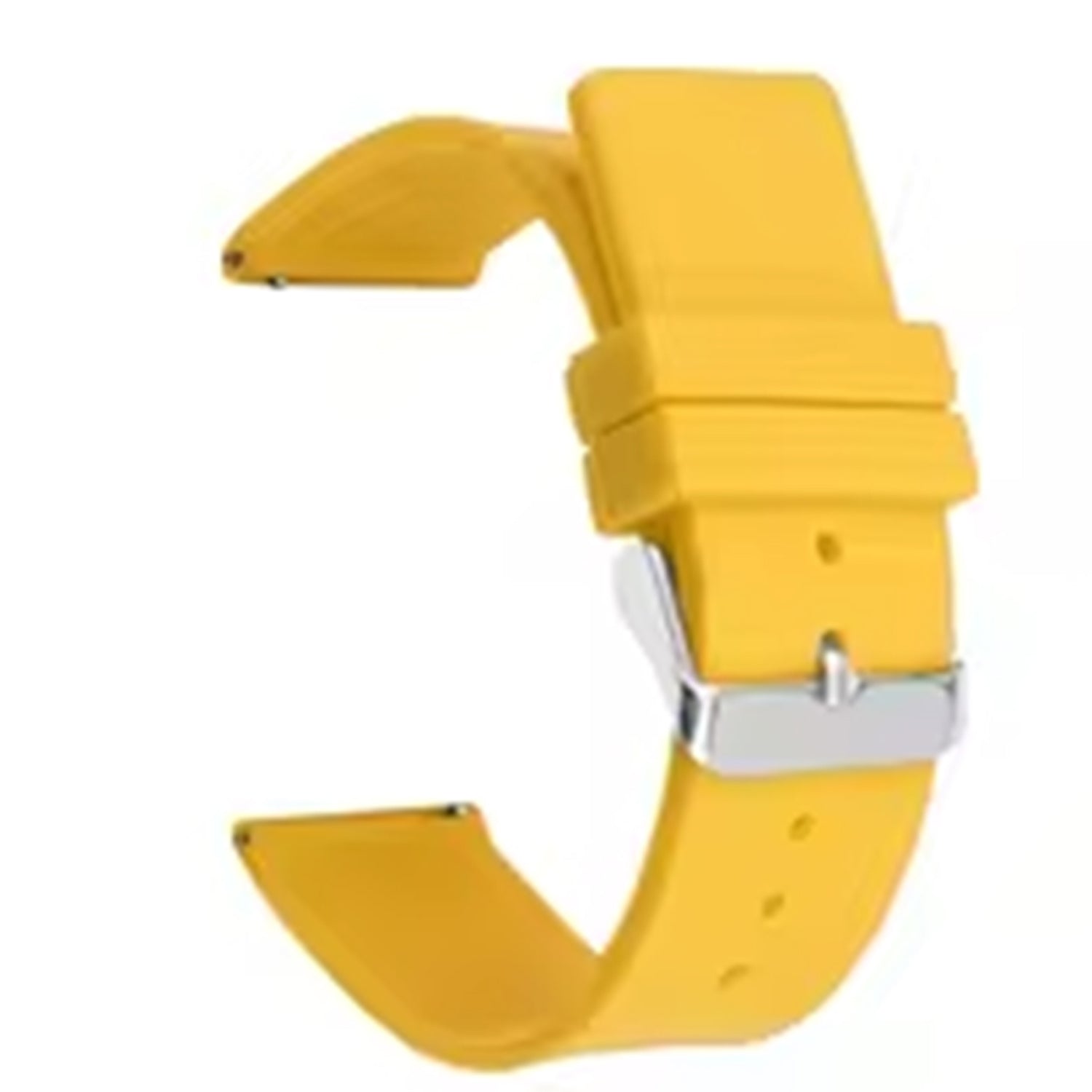 18mm Universal Replacement Watch Strap Sporty Silicone Wrist Band with Silver Buckle - Dark Blue