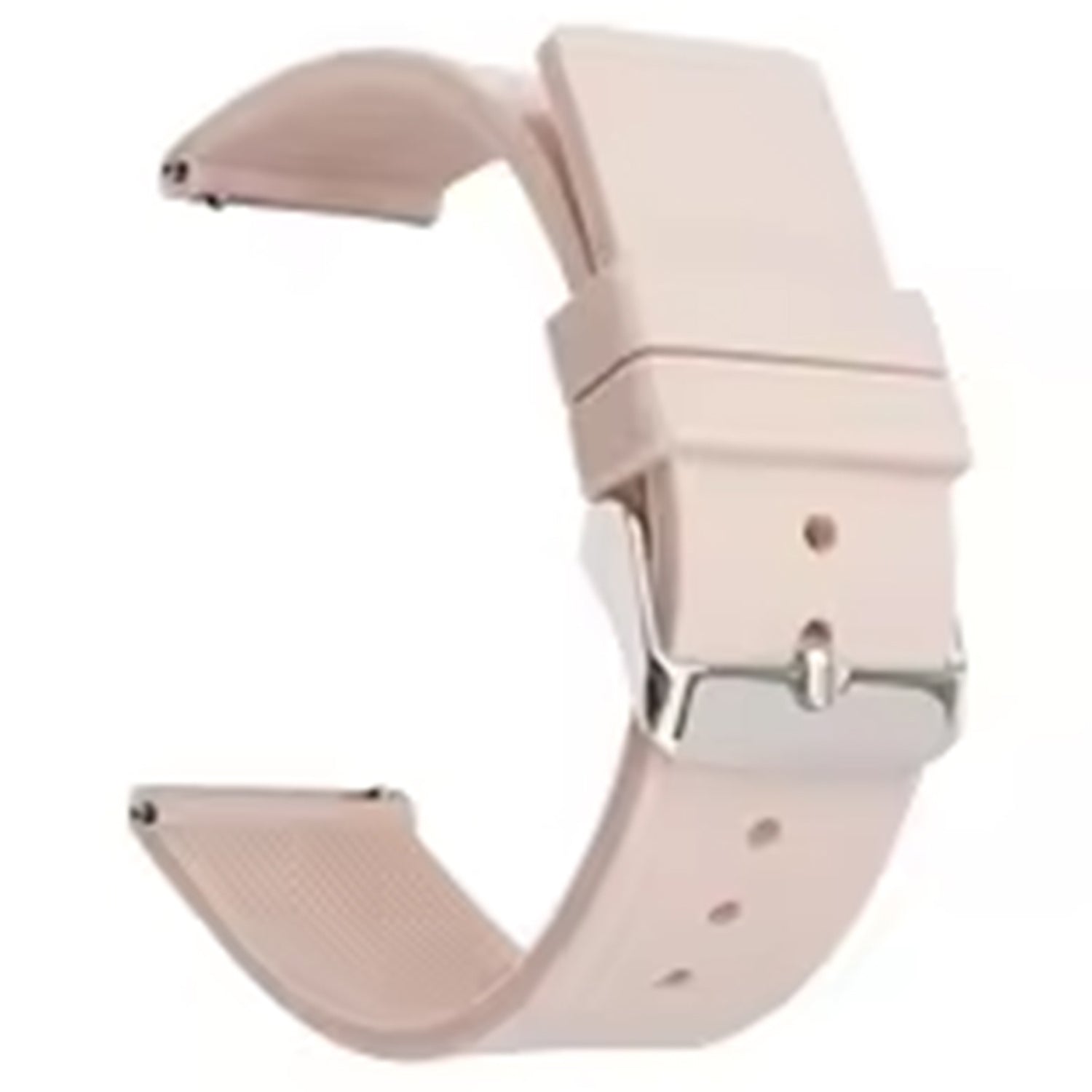 20mm Universal Silicone Watch Strap Sporty Replacement Wrist Band with Silver Buckle - Dark Blue