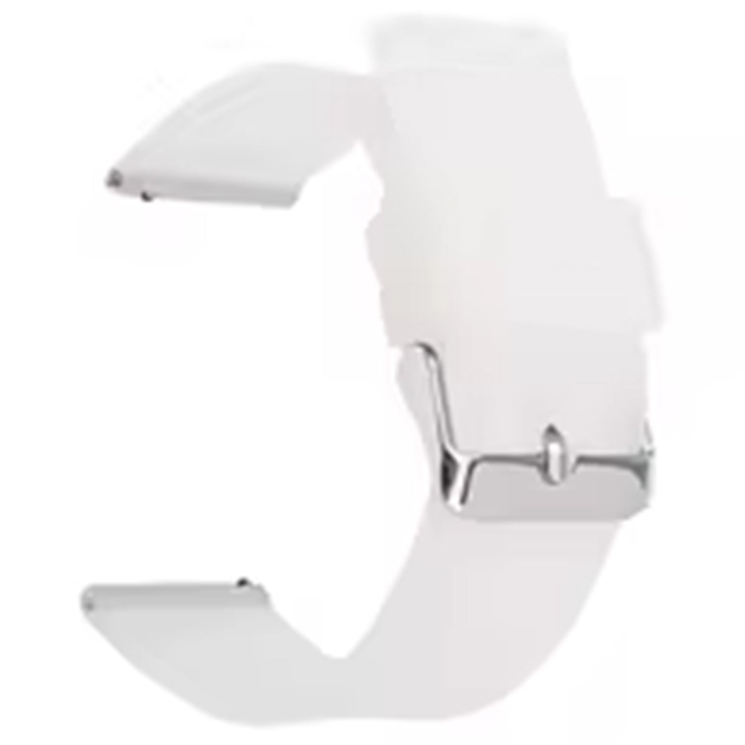 20mm Universal Silicone Watch Strap Sporty Replacement Wrist Band with Silver Buckle - Dark Blue