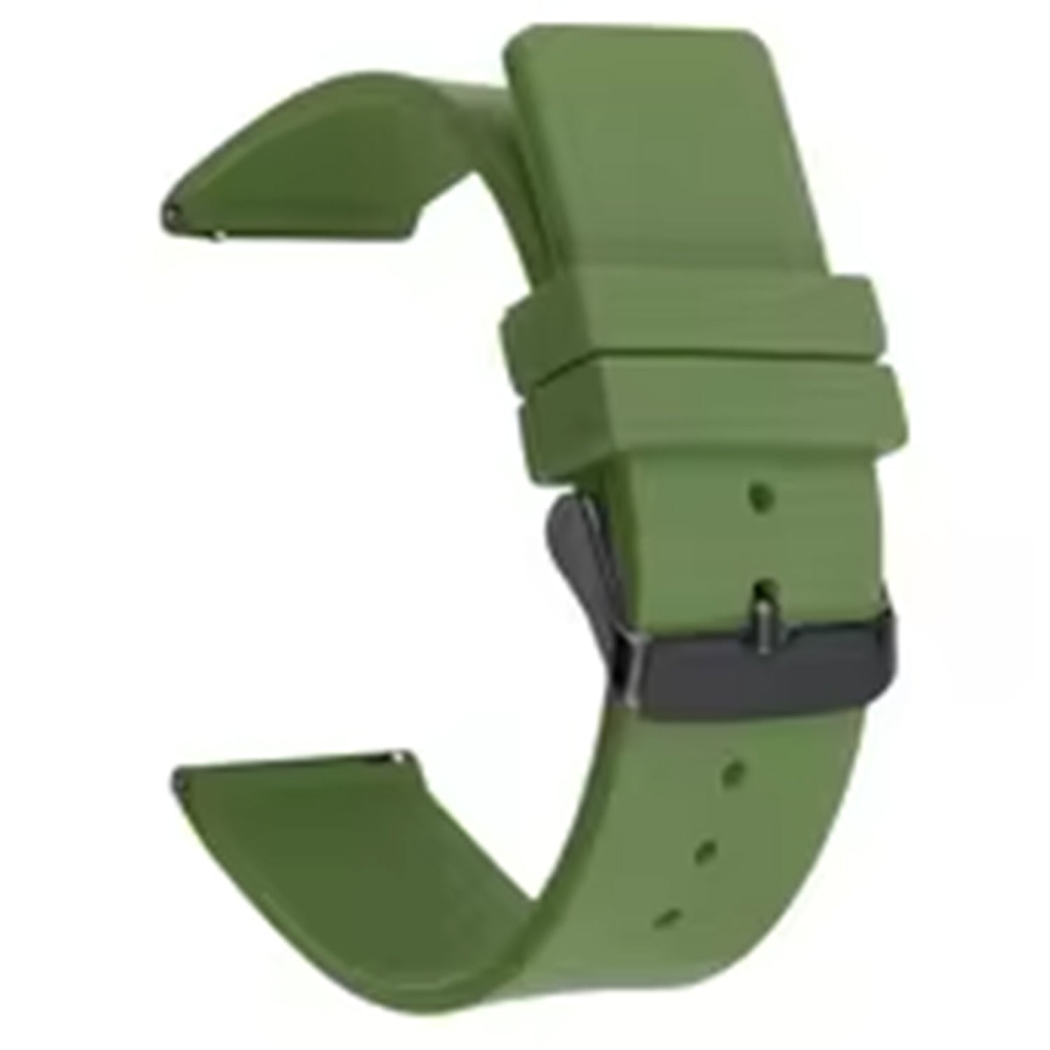 For Garmin Venu 3S / Venu 2S / Mi Watch Strap Replacement 18mm Sports Style Silicone Watchband with Black Buck - Dark Blue