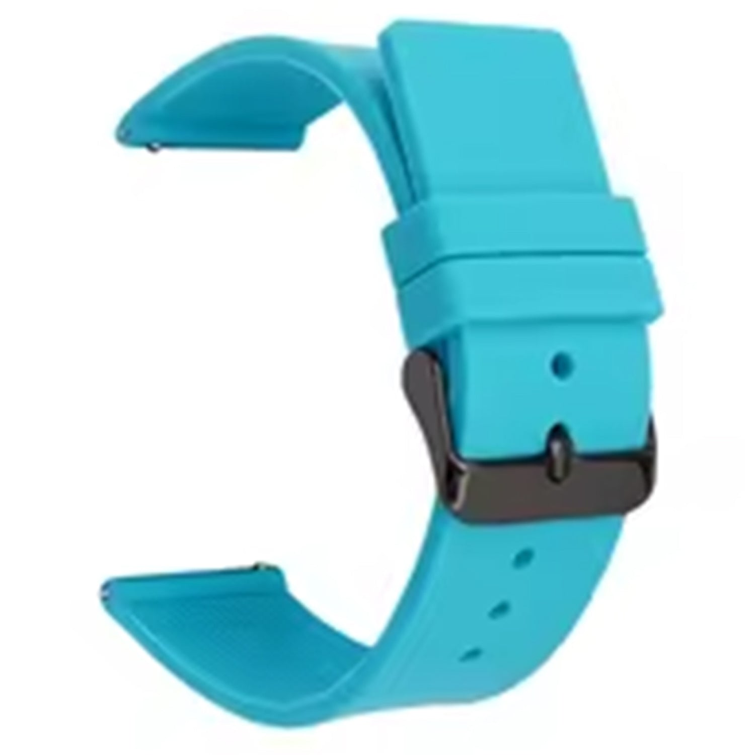 For Samsung Galaxy Watch6 Classic 47mm / Watch4 40mm / GarminActive 20mm Watchband with Black Buckle Silicone Strap - Dark Blue