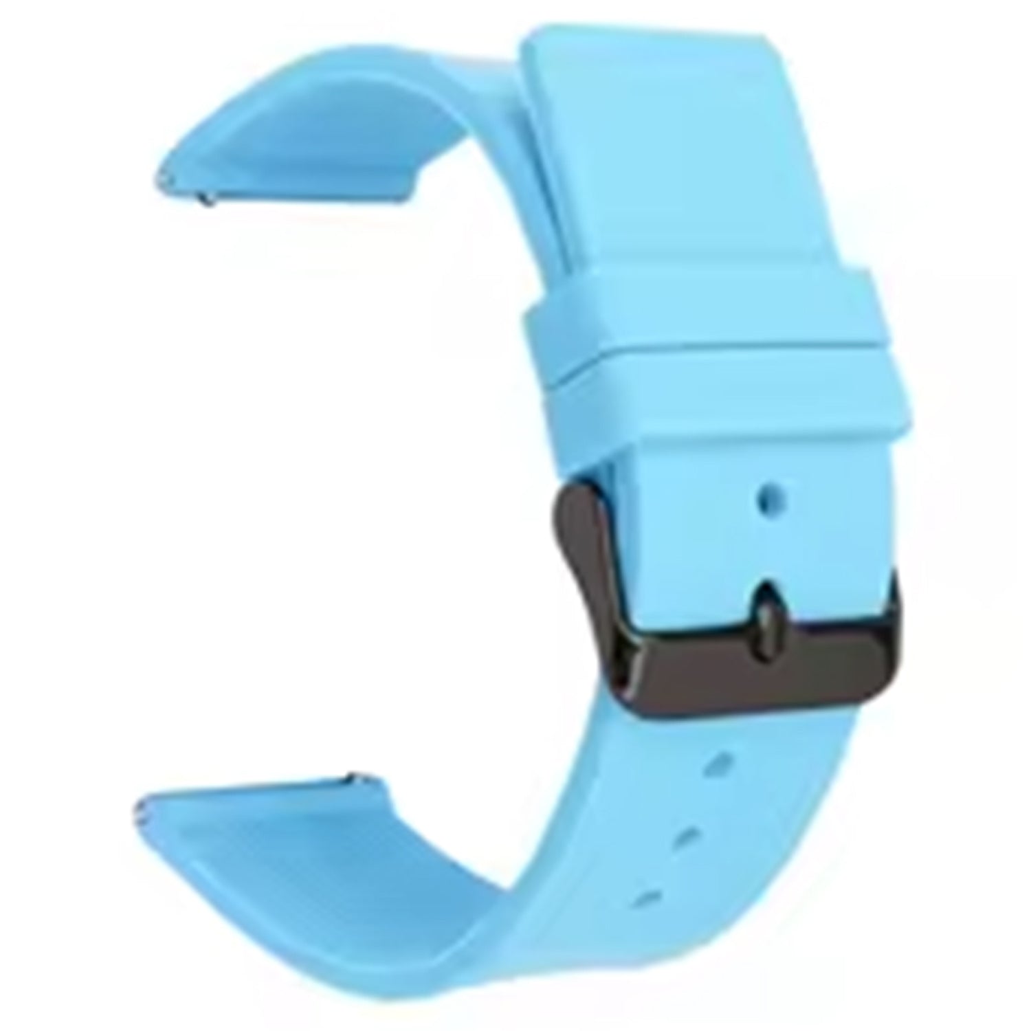 For Samsung Galaxy Watch6 Classic 47mm / Watch4 40mm / GarminActive 20mm Watchband with Black Buckle Silicone Strap - Dark Blue