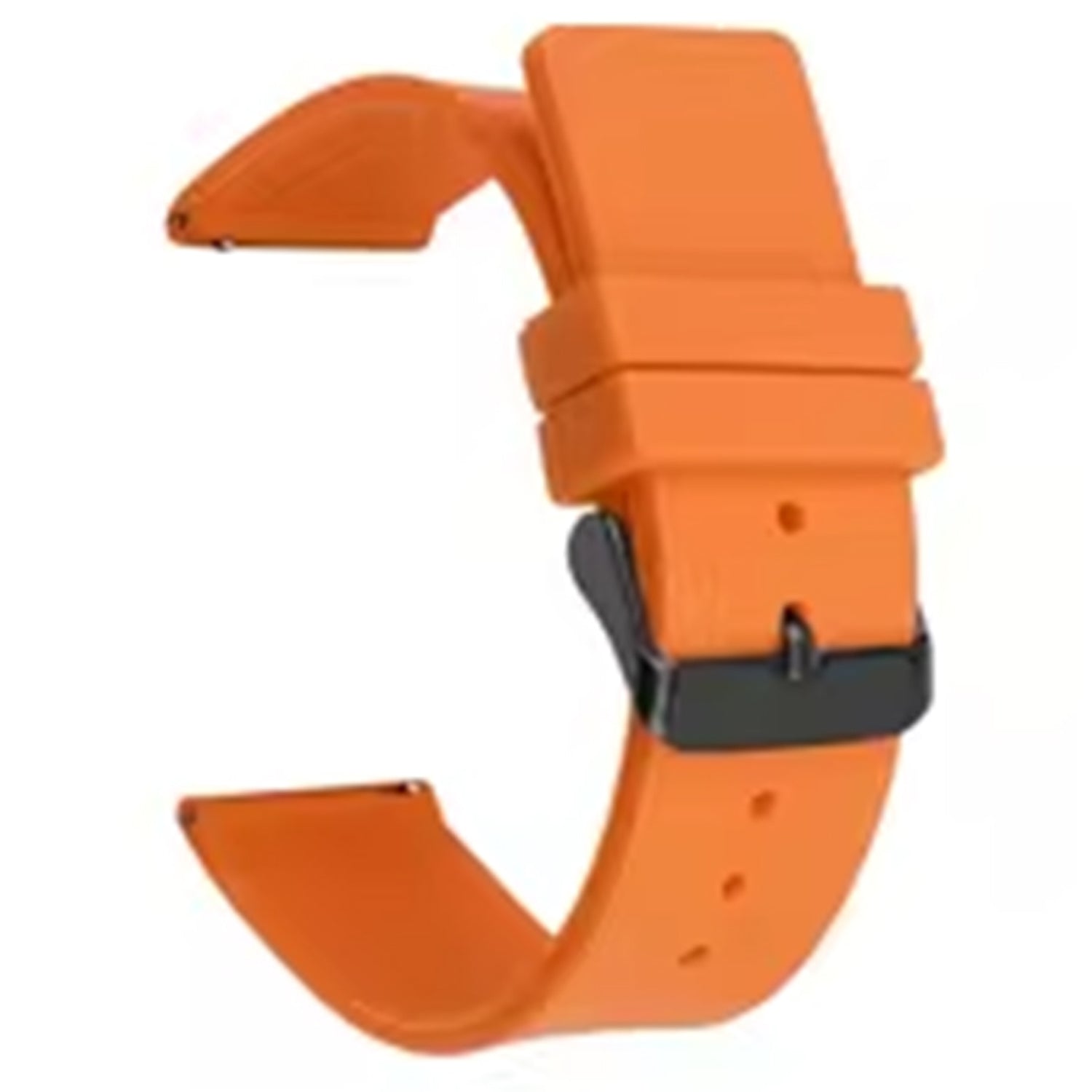 For Samsung Galaxy Watch6 Classic 47mm / Watch4 40mm / GarminActive 20mm Watchband with Black Buckle Silicone Strap - Dark Blue