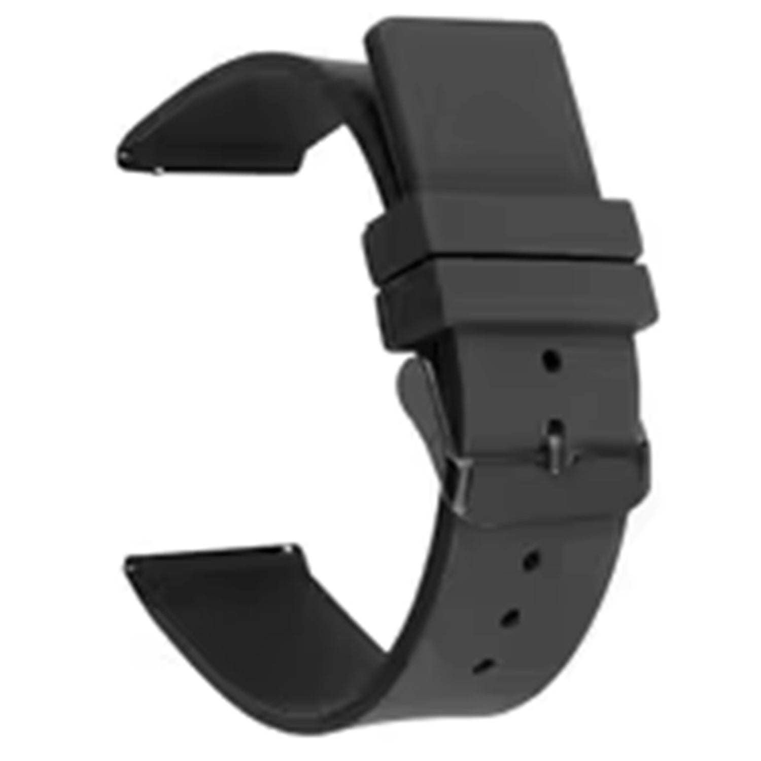 For Samsung Galaxy Watch6 Classic 47mm / Watch4 40mm / GarminActive 20mm Watchband with Black Buckle Silicone Strap - Dark Blue